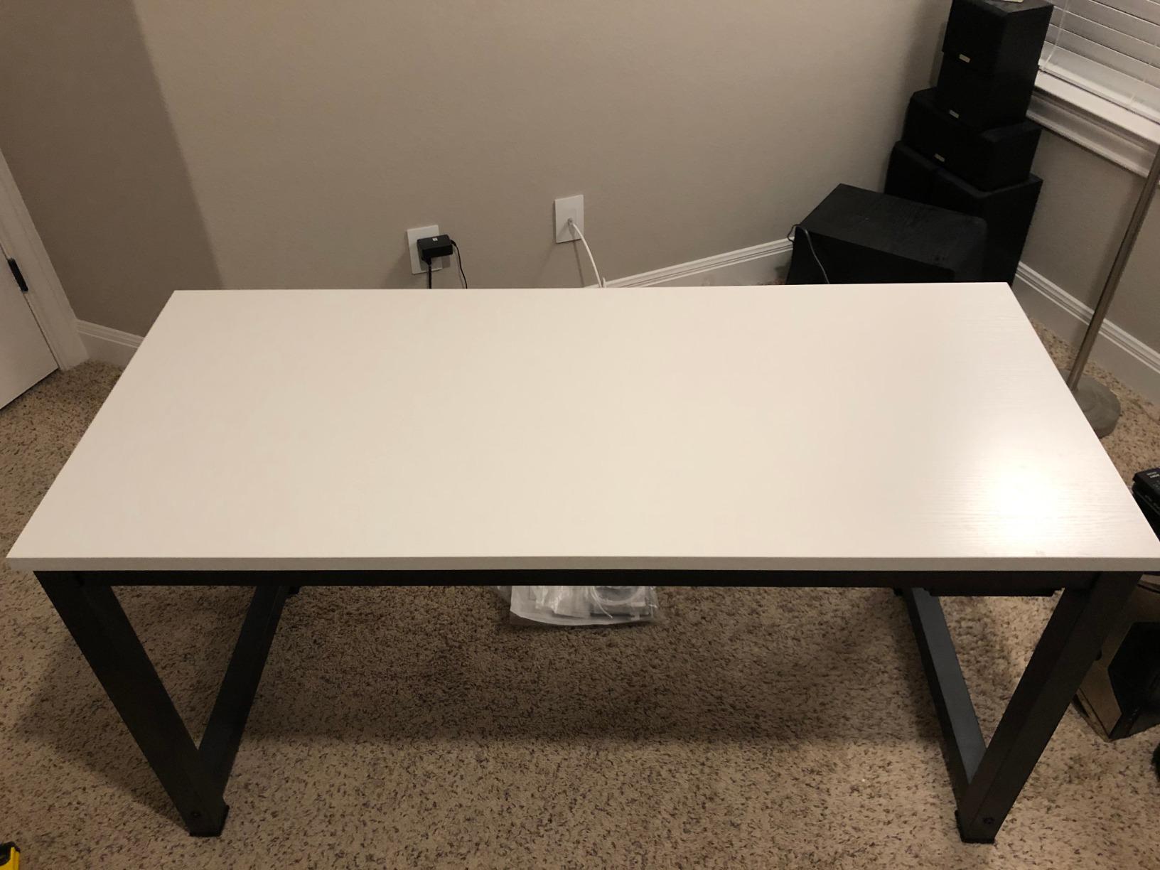 Tribesigns Modern Computer Desk, 78.7 x 39.4 inch X Large Executive Office Desk Computer Table Study Writing Desk Workstation for Home Office,Rustic/Black customer photo 2
