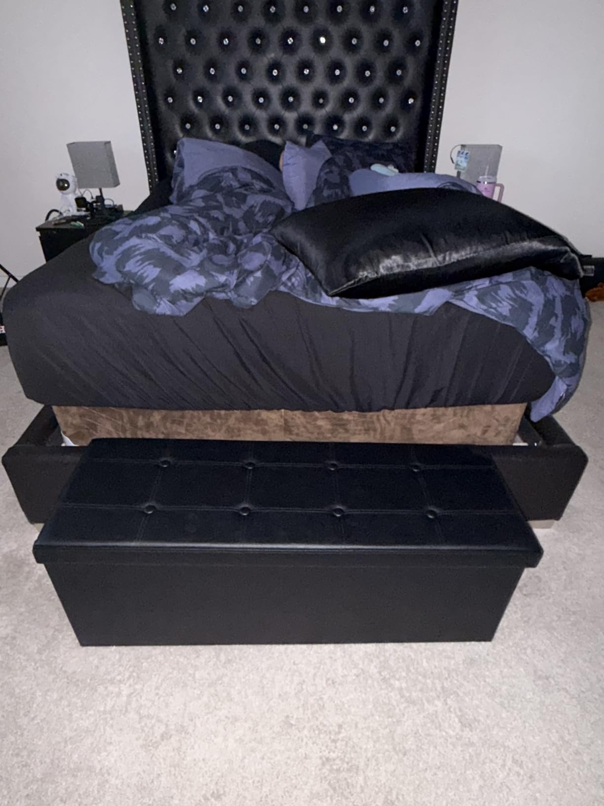 SONGMICS Storage Ottoman Bench, 43.3 Inches Folding Foot Rest Stool customer photo 1