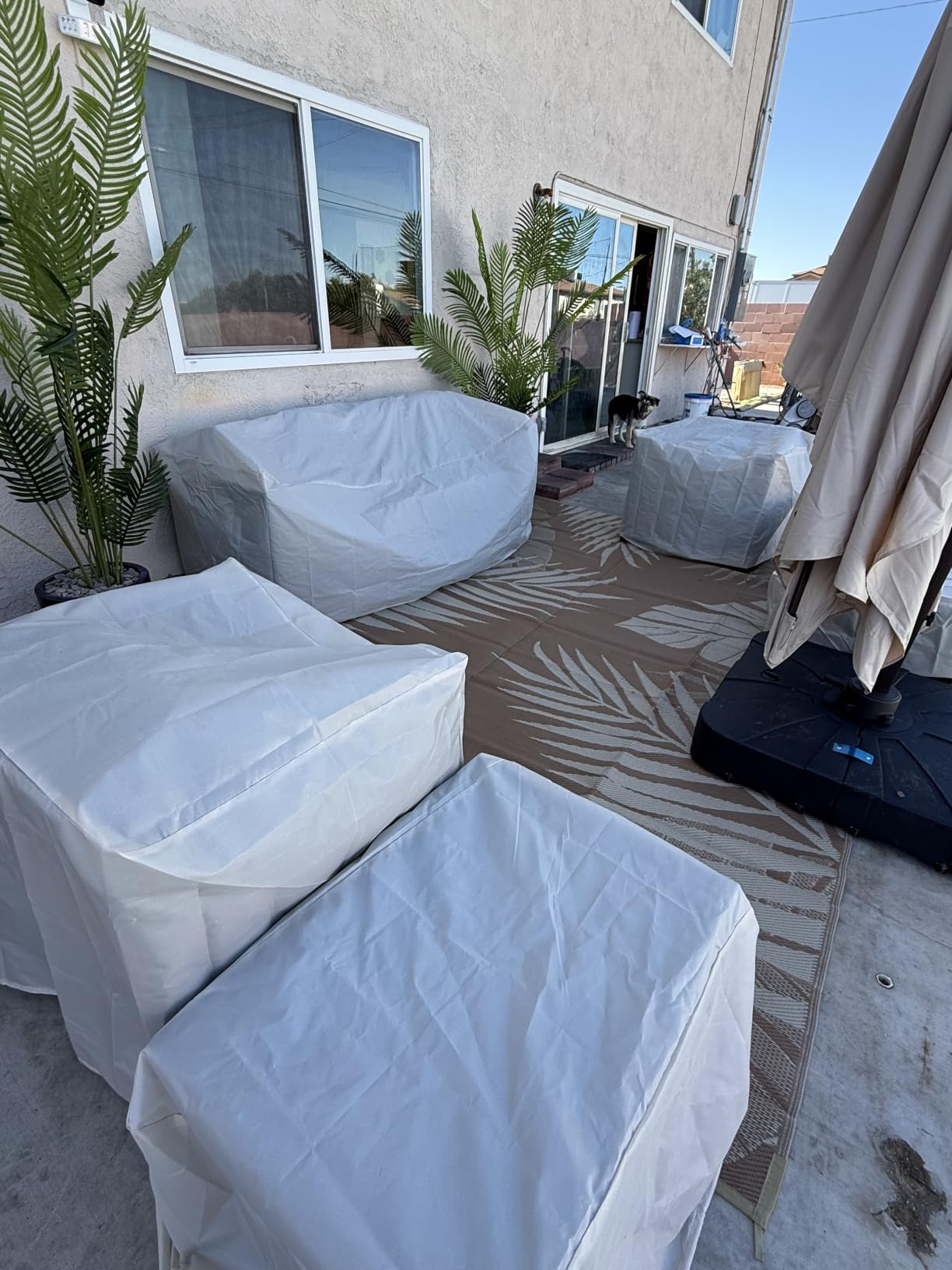 Rattaner Patio Furniture Set 6 Pieces Couch Outdoor Chairs Coffee Table Peacock Blue Anti-Slip Cushions and Waterproof Covers customer photo 1