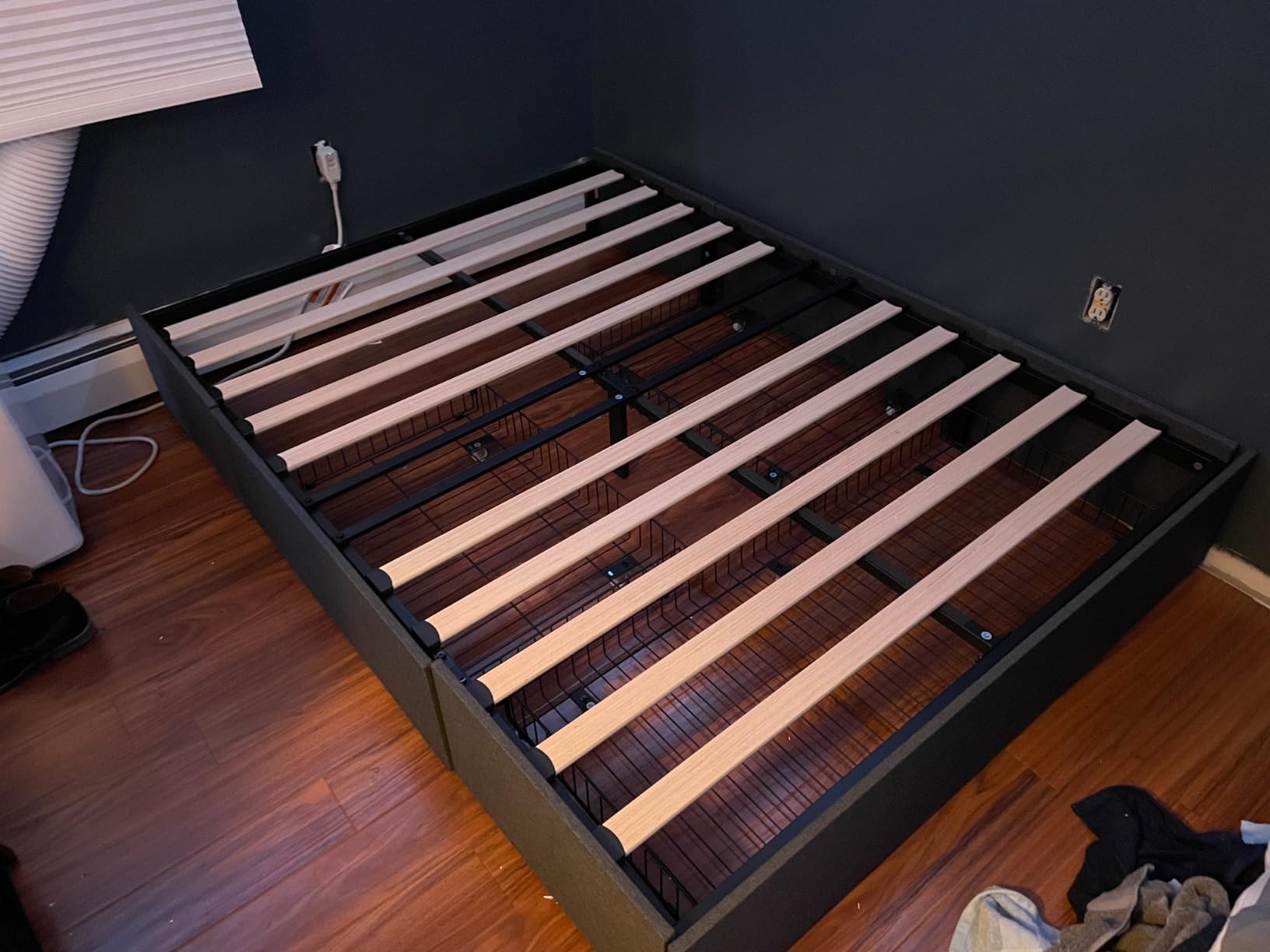 Allewie Full Size Platform Storage Bed Frame with 3 Drawers, Dark Grey customer photo 1