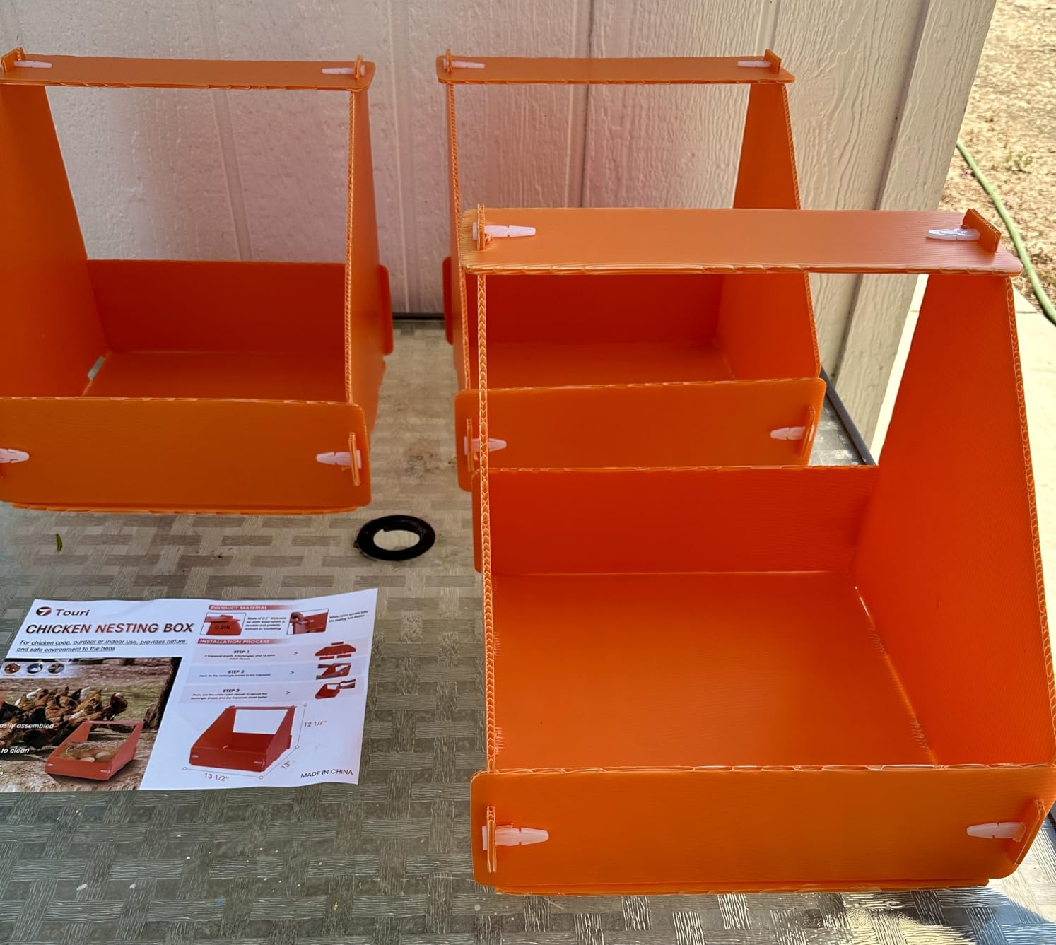Touri 3 Pcs Chicken Nesting Boxes, Durable customer photo 2