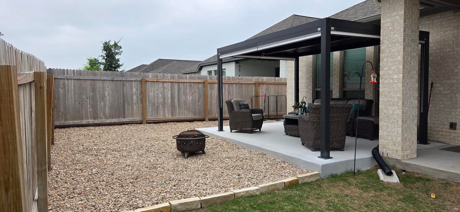 PURPLE LEAF Louvered Pergola 10' x 14' 94AS Wind Resist Dry System Gray customer photo 2