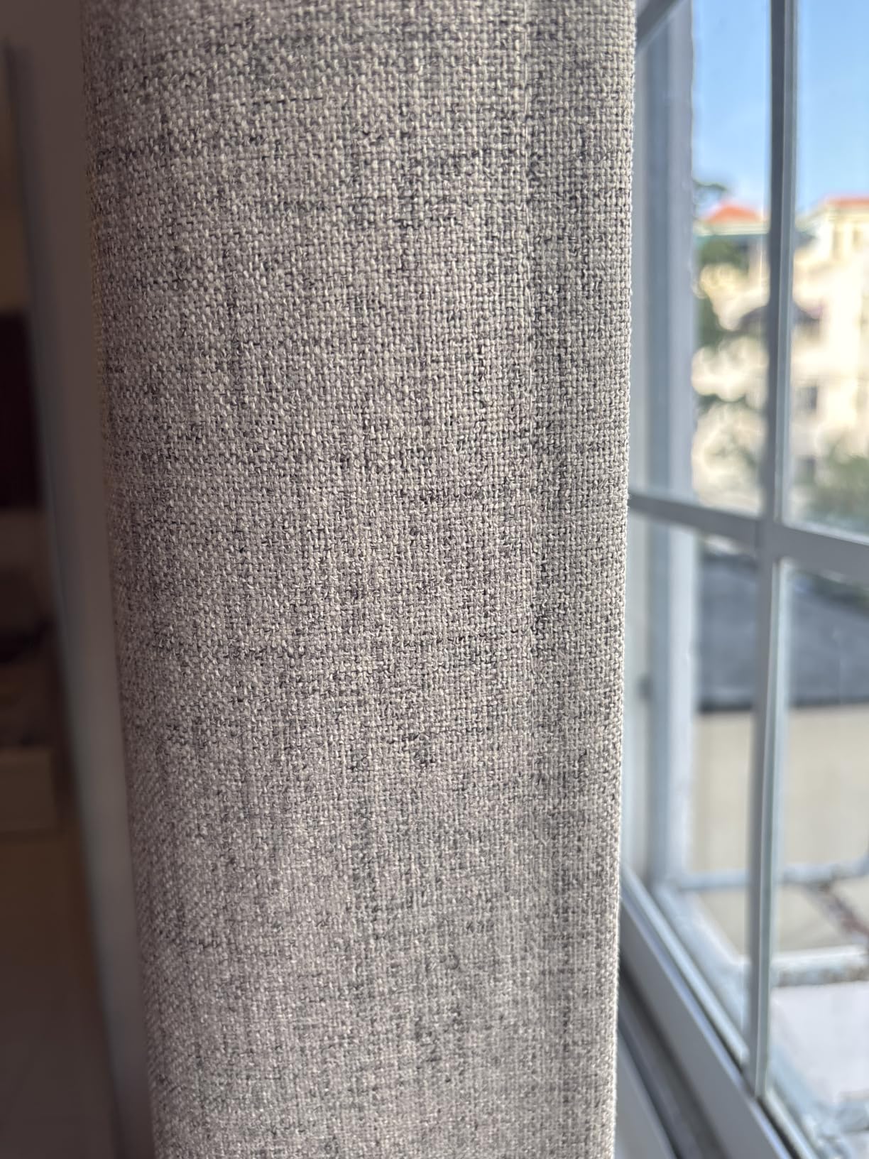 Joydeco 100% Blackout Curtains for Bedroom - Nature Linen 84 Inch Long customer photo 1