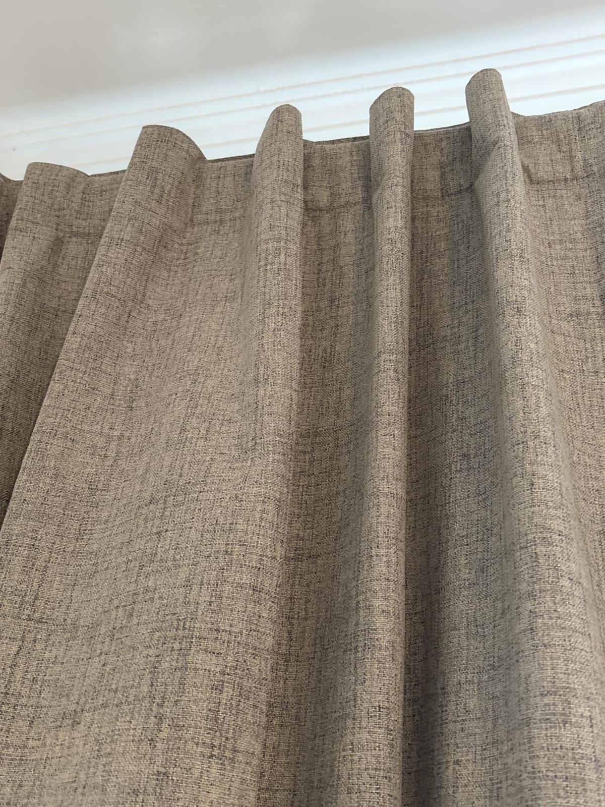 Joydeco 100% Blackout Curtains for Bedroom - Nature Linen 84 Inch Long customer photo 2