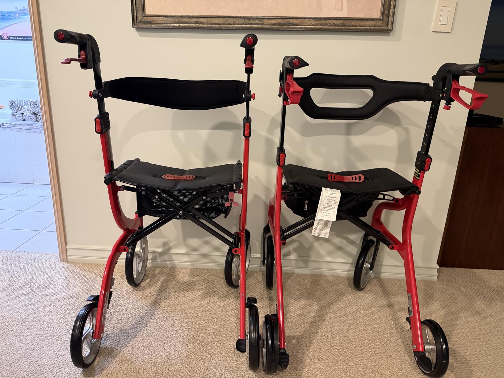 Drive Medical Nitro Sprint Rollator Walker with Seat, Standard, Blue customer photo 2