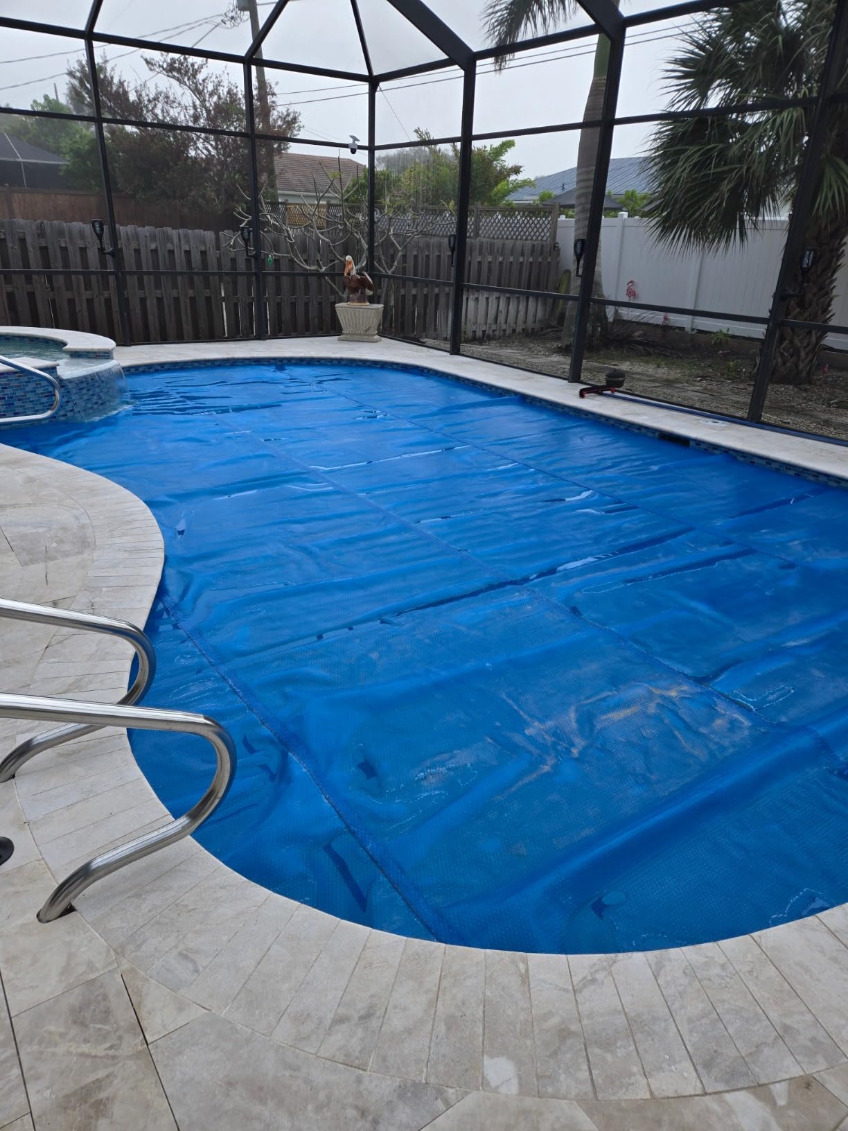 BigXwell Heavy-Duty Solar Pool Cover 16x32ft - 16Mil Blue customer photo 1