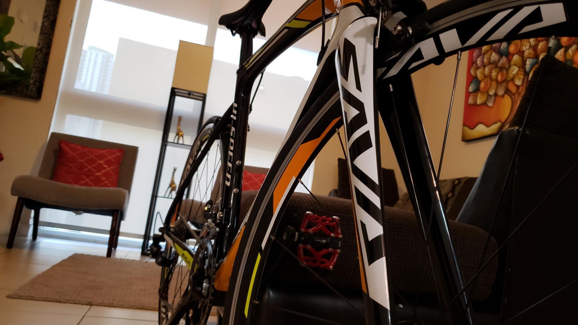 SAVADECK Carbon Road Bike for Beginners - Adult Racing Bicycle with Shimano SORA 18-Speed, Lightweight Carbon Fiber Frame & Fork, Double V-Brake customer photo 2
