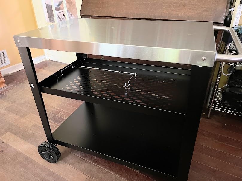 Royal Gourmet PC3404S Movable 3-Shelf Grill Table, Stainless Steel Tabletop | 34