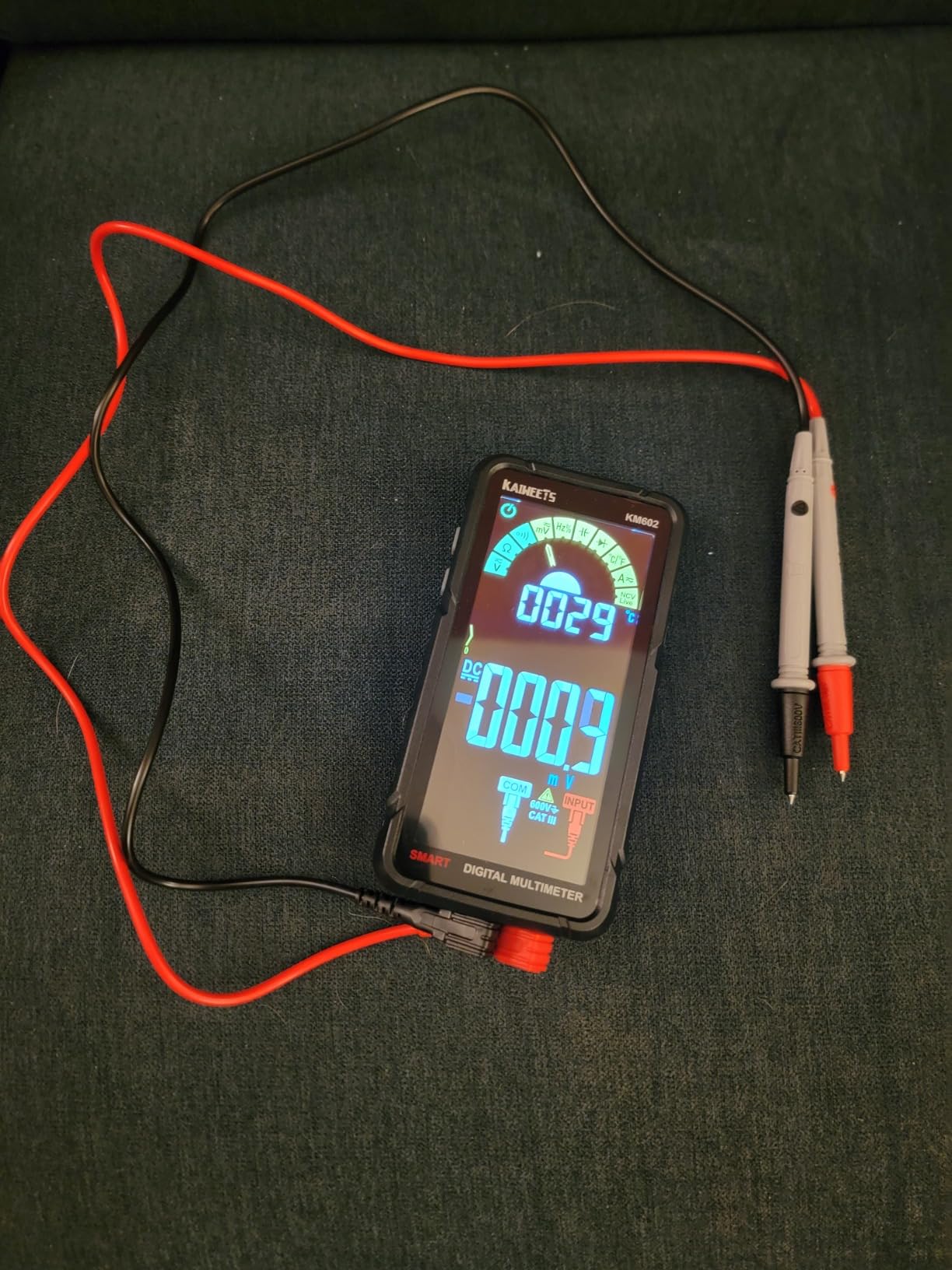 KAIWEETS Smart Multimeter Rechargeable Electrical Tester with Auto Ranging Digital Voltmeter Measures Voltage Current Resistance Continuity Capacitance Temperature Frequency NCV 6000 Counts TRMS customer photo 2