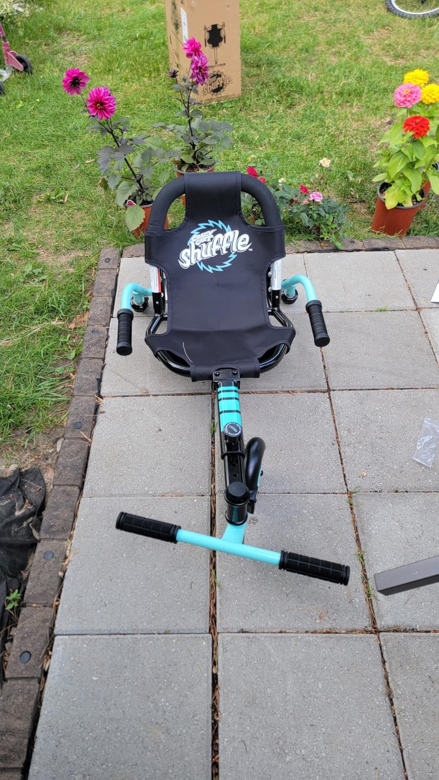 Crazy Cart Shuffle Go Kart | Manual Drift Cart (Black/Teal) customer photo 1