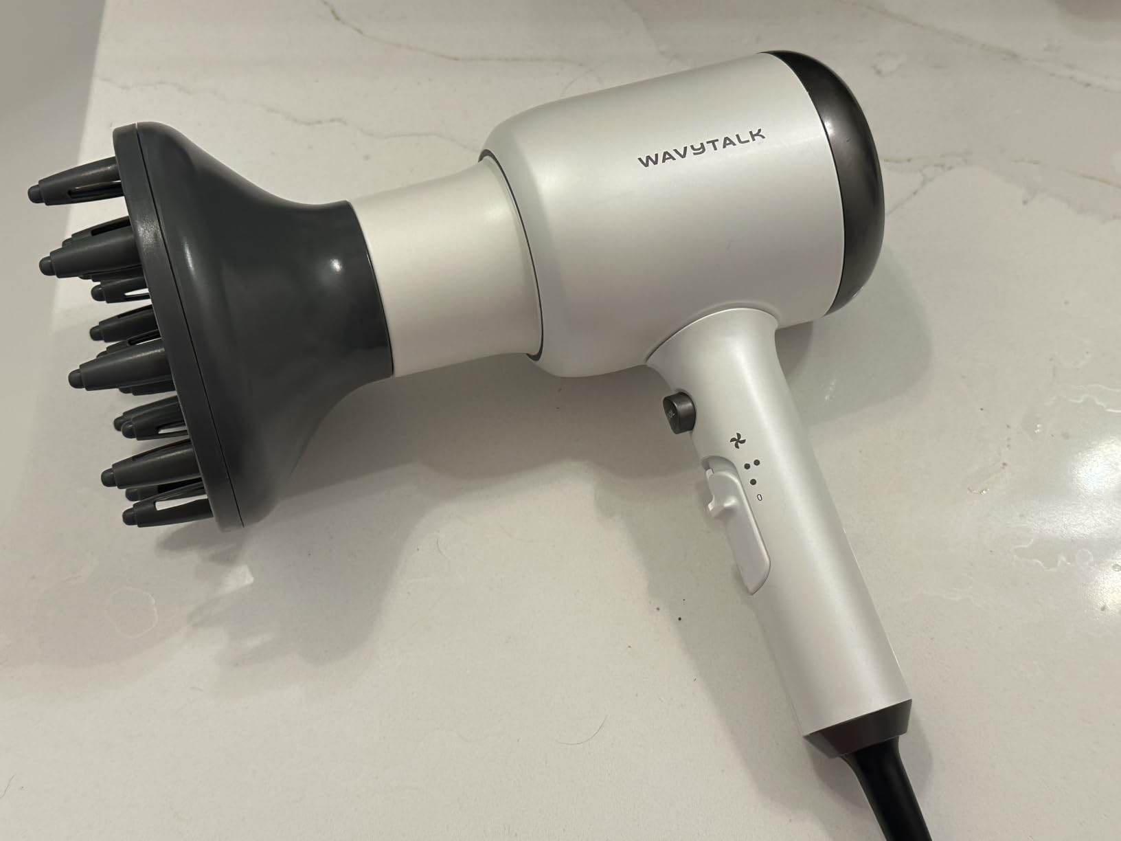Wavytalk Blown Away Ionic Hair Dryer with Diffuser for Curly Hair | 1875W Fast Drying, 3 Attachments for All Hair Types, Ceramic Healthy Shine, Lightweight & Quiet (Black) customer photo 1