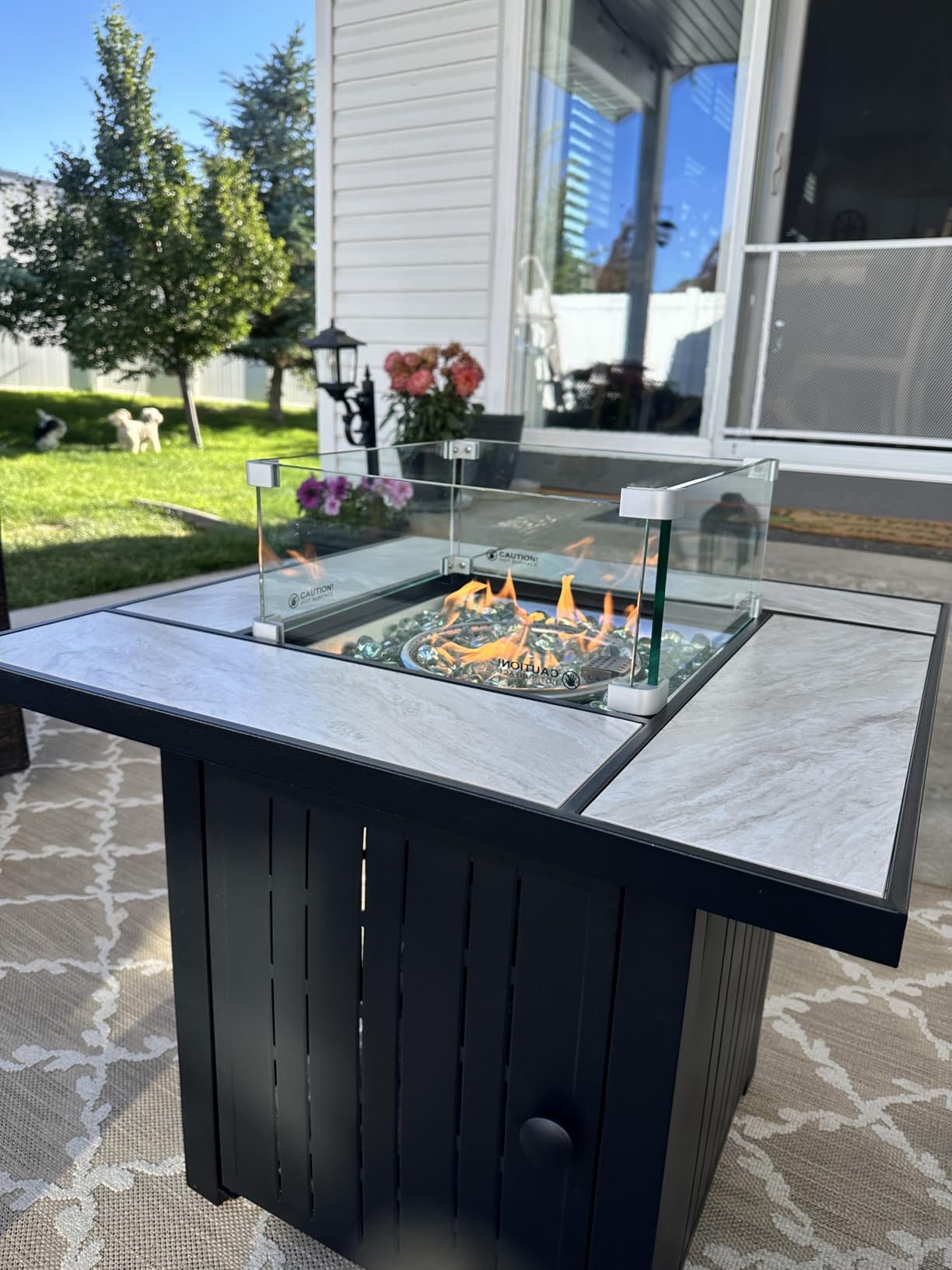 OutVue 30 Inch Propane Fire Pit Table with Real Ceramic Tabletop customer photo 1