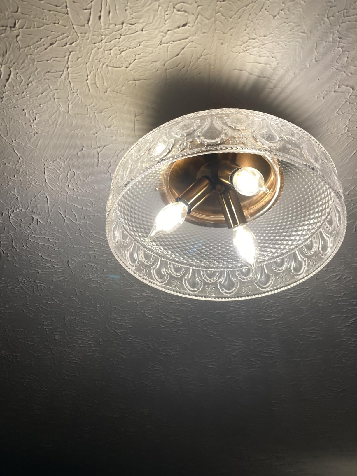 Lamomo Semi Flush Mount Ceiling Light, Golden Hallway Fixture, 12in customer photo 2
