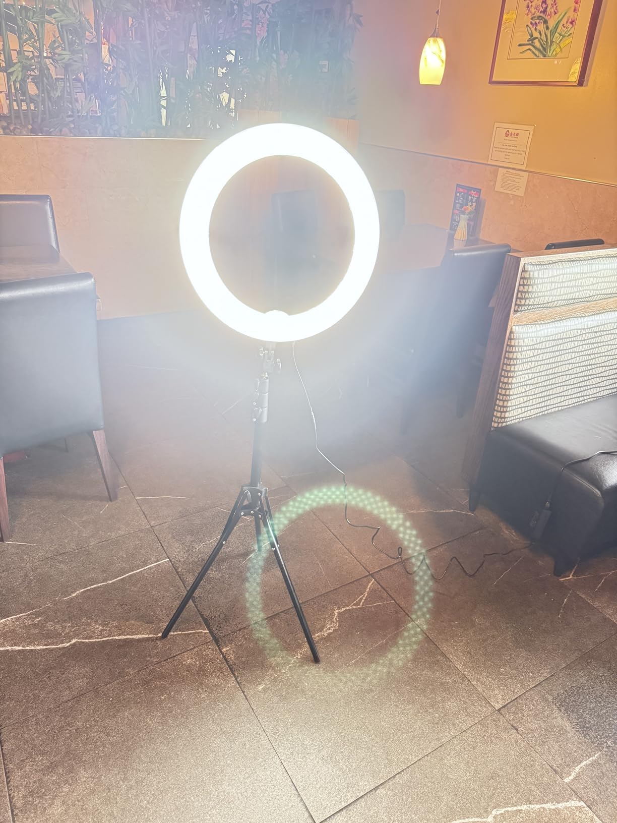 18-Inch Ring Light, 55W Dimmable 5500K Light with 240 LEDs Color Filter, Soft Tube and Carrying Bag for YouTube, TikTok, Selfies and Photography, Compatible with Camera and Smartphones customer photo 1