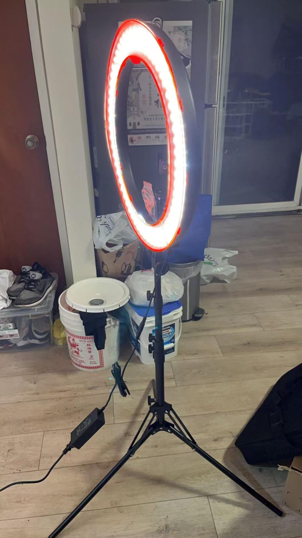 18-Inch Ring Light, 55W Dimmable 5500K Light with 240 LEDs Color Filter, Soft Tube and Carrying Bag for YouTube, TikTok, Selfies and Photography, Compatible with Camera and Smartphones customer photo 2