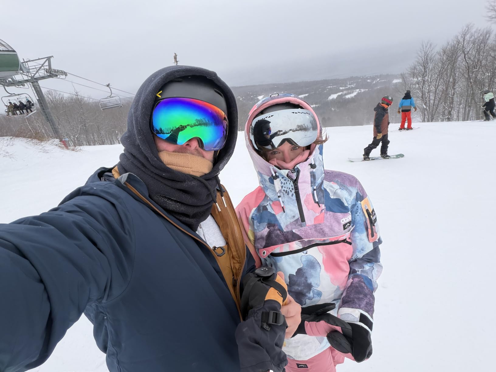 Odoland Magnetic Interchangeable Anti-Fog Ski Goggles with 2 Lens customer photo 2