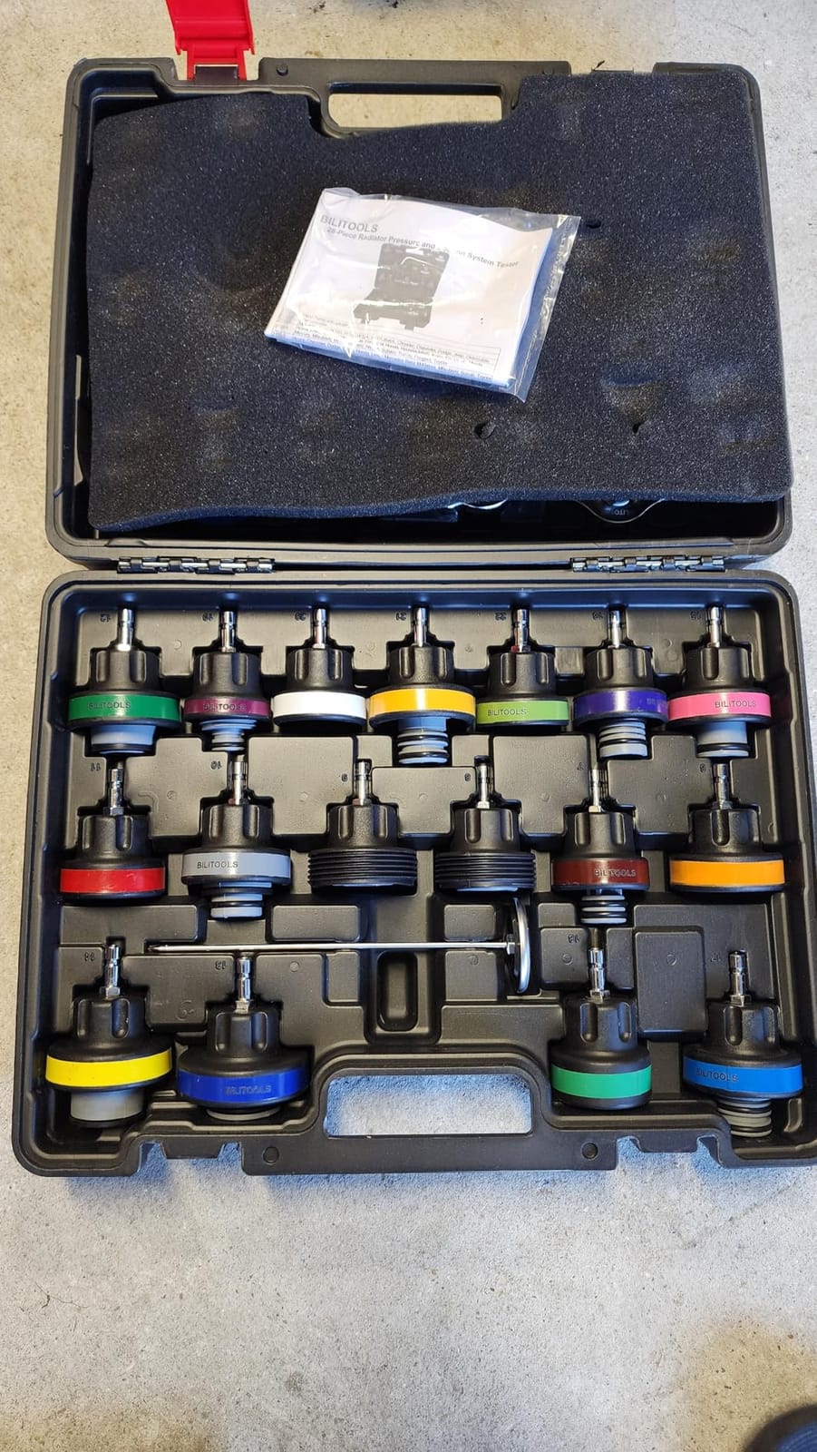BILITOOLS 28-Piece Coolant Pressure Tester, Coolant Vacuum Refill Kit customer photo 2