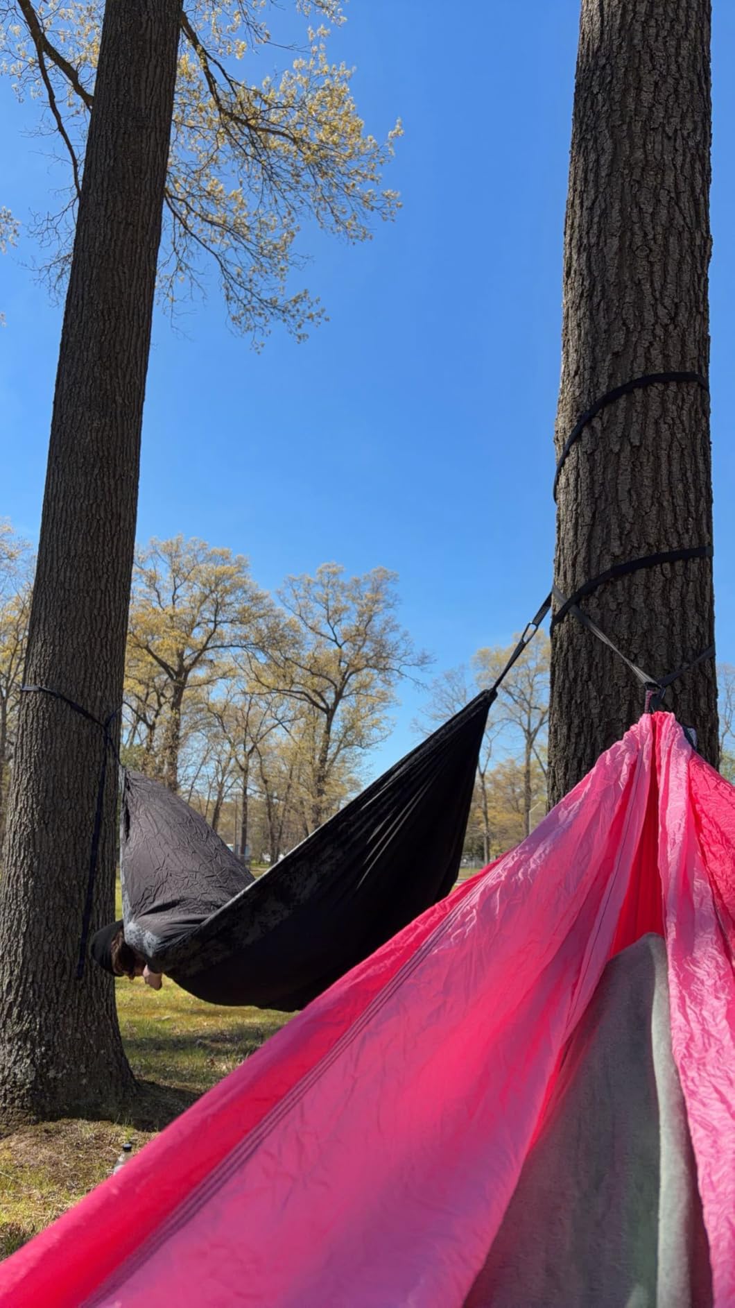 Grassman Camping Hammock Double & Single Portable Hammock with Tree Straps, Lightweight Nylon Parachute Hammocks Camping Accessories Gear for Indoor Outdoor Backpacking, Travel, Hiking, Beach customer photo 2