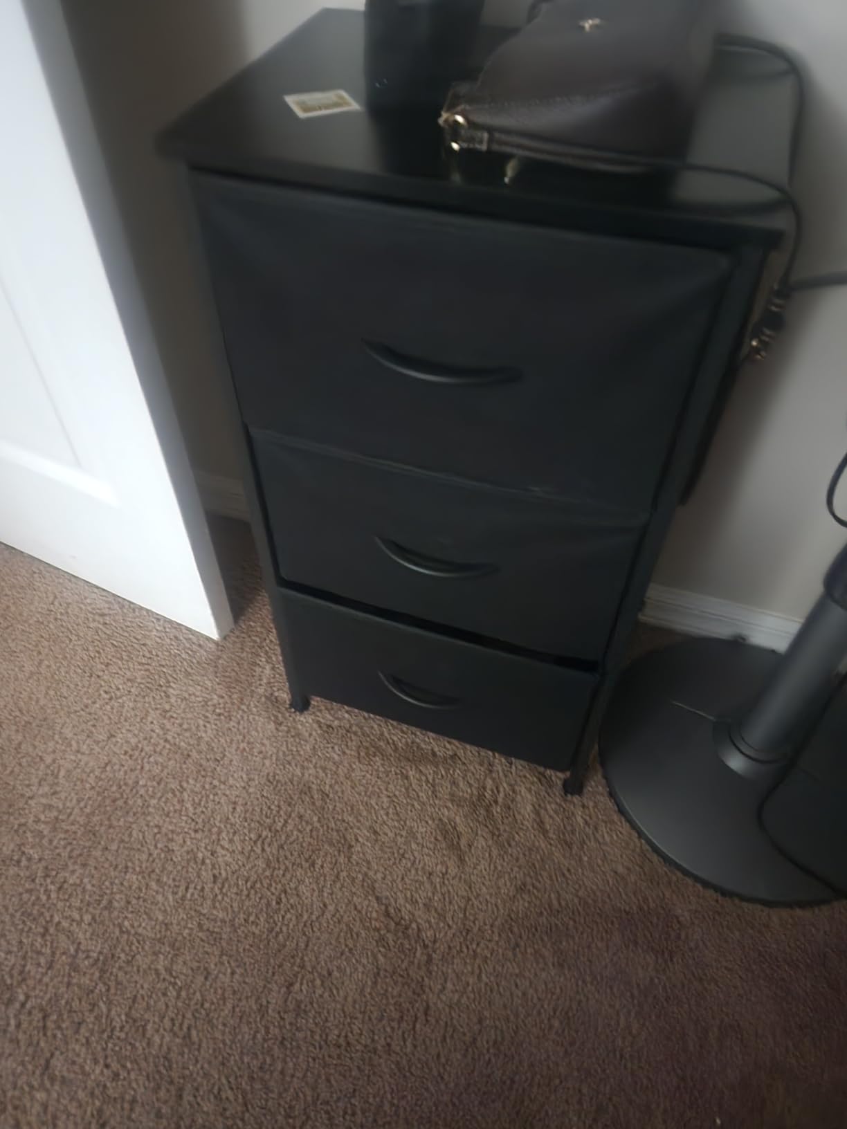 AODK Small Dresser for Bedroom Nightstand with 3 Storage Drawers, Black customer photo 1