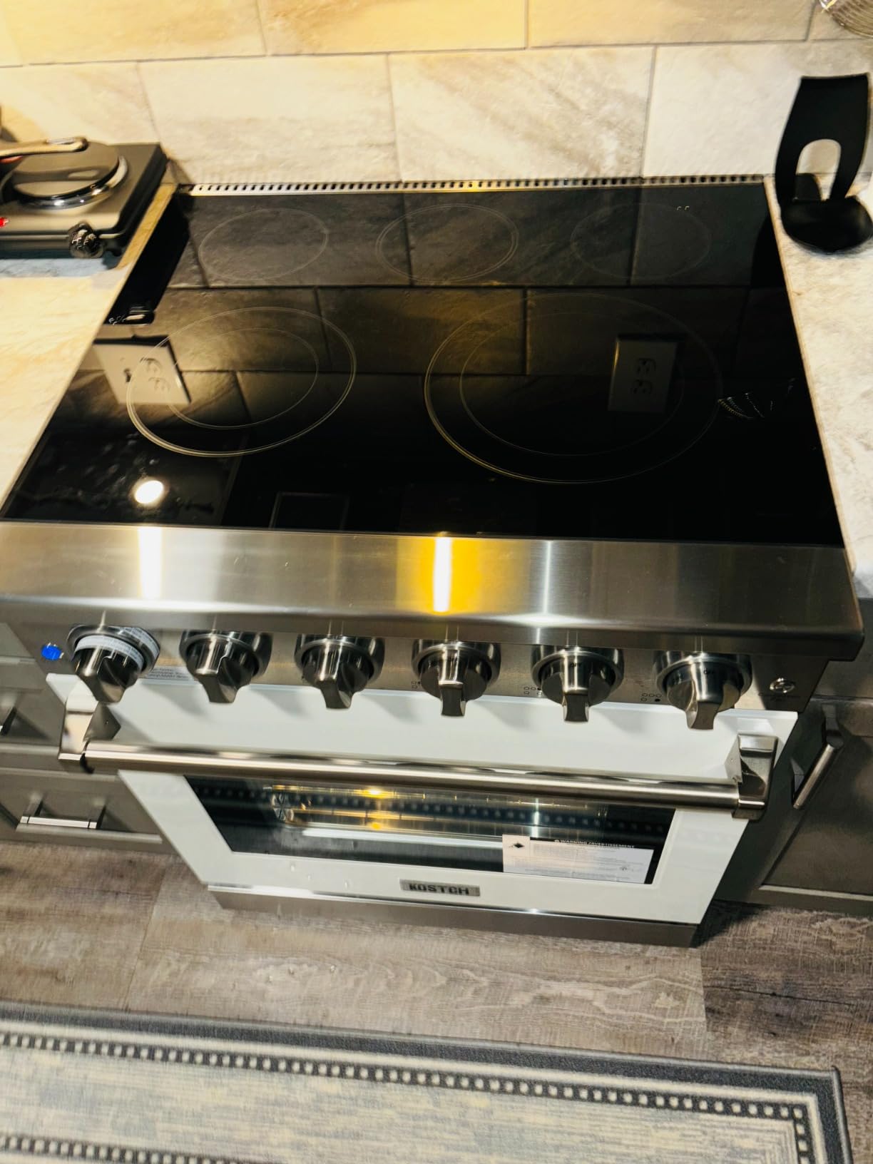 KOSTCH 30 inch Professional Electric Range with 5 Heating Elements Cooktop, 4.55 Cu. Ft. Convection Oven Capacity, Smooth Glass Top, in Stainless Steel, KOS-30RE06H (White) customer photo 1