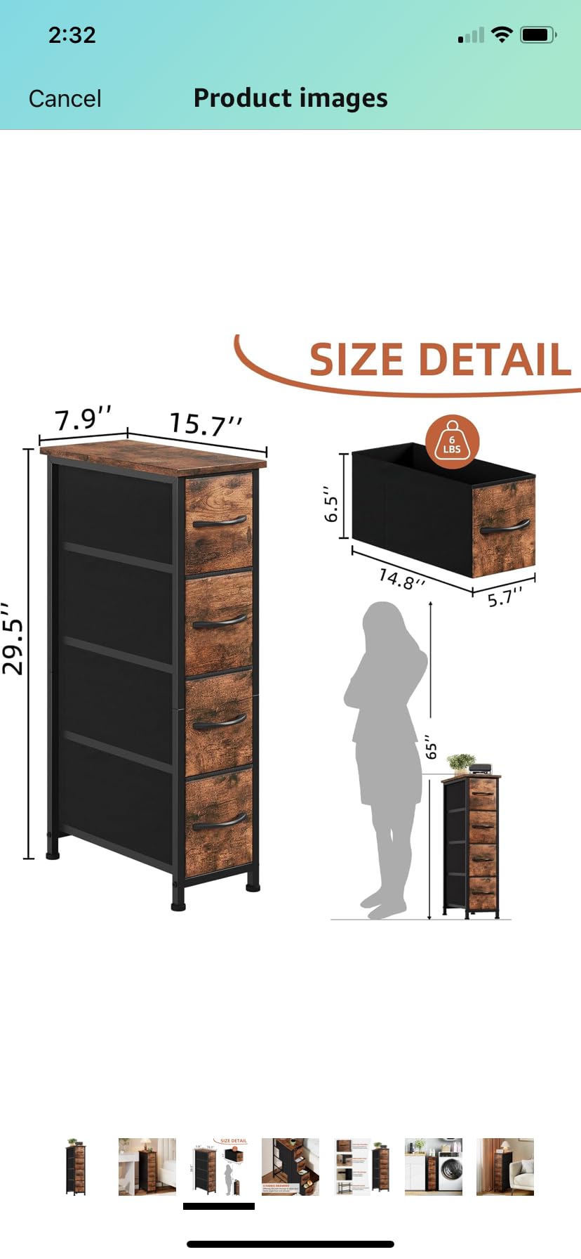 Somdot Tall Dresser for Bedroom, 5 Drawer Storage Cabinet, White customer photo 2