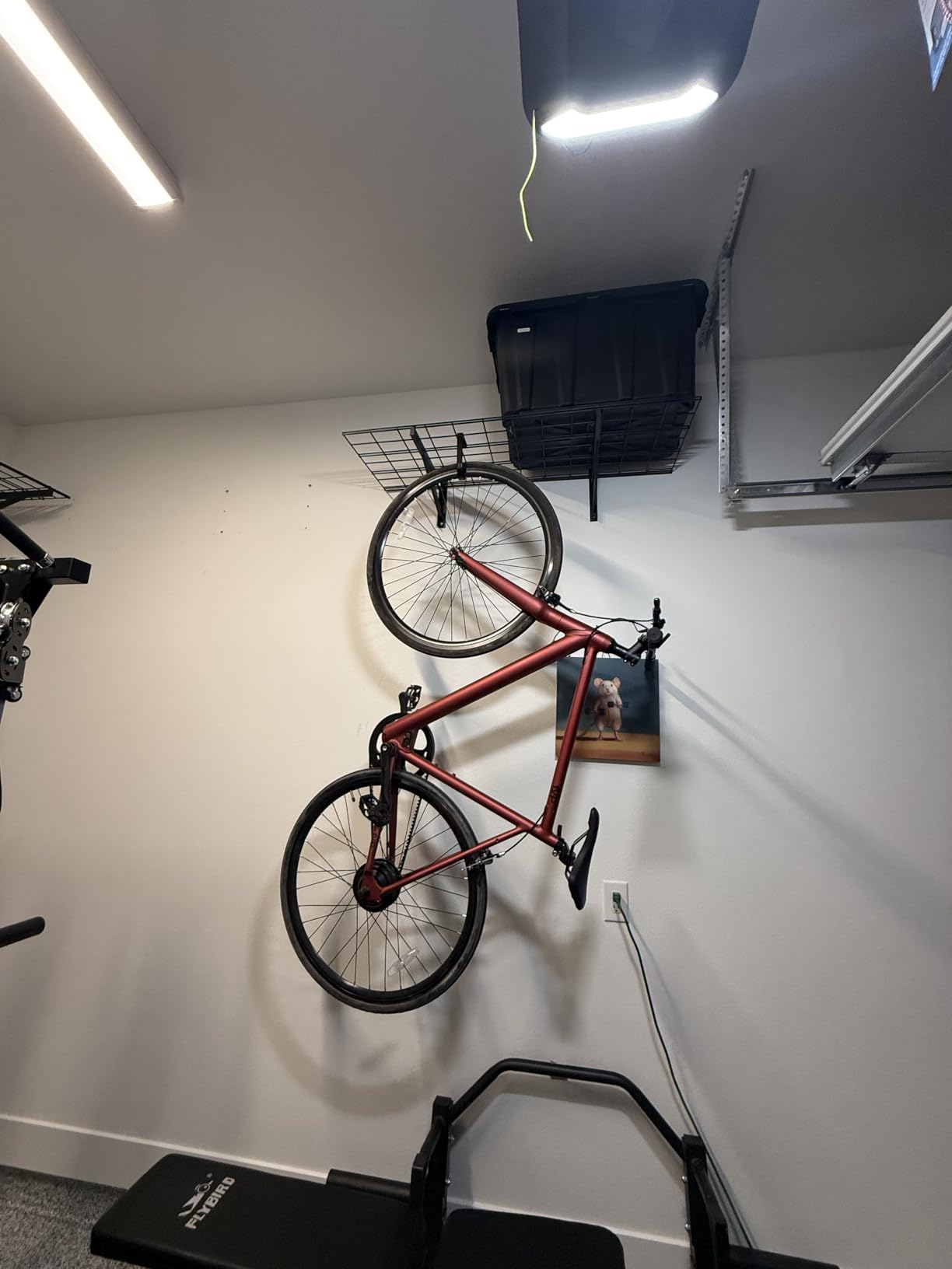 NACETURE Bike Hooks for Garage Ceiling Mount Rack – Heavy Duty Bicycle Hanging Hooks Overhead Garage Storage Rack for Ceiling Hanging Bicycle Shelves Wall Hanger customer photo 1