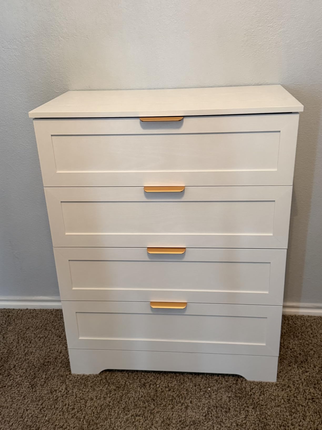 FTZxHKLX White 4 Drawer Dresser for Bedroom, Modern Chest of Drawers customer photo 1