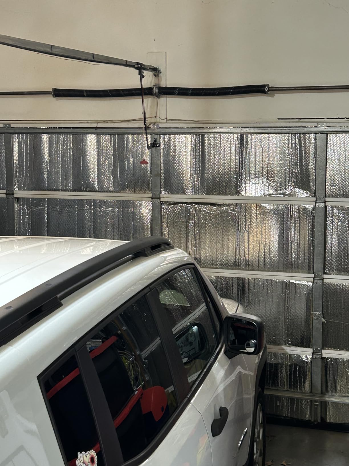 16P Garage Door Insulation Kit Panels 6MM 16x8FT for Double Garage Door, Pre-Cut Bubble Reflective Aluminum Foil Sheet 120 Tape, DIY Install Temperature Control Block Summer Heat & Winter Cold(24x48) customer photo 1