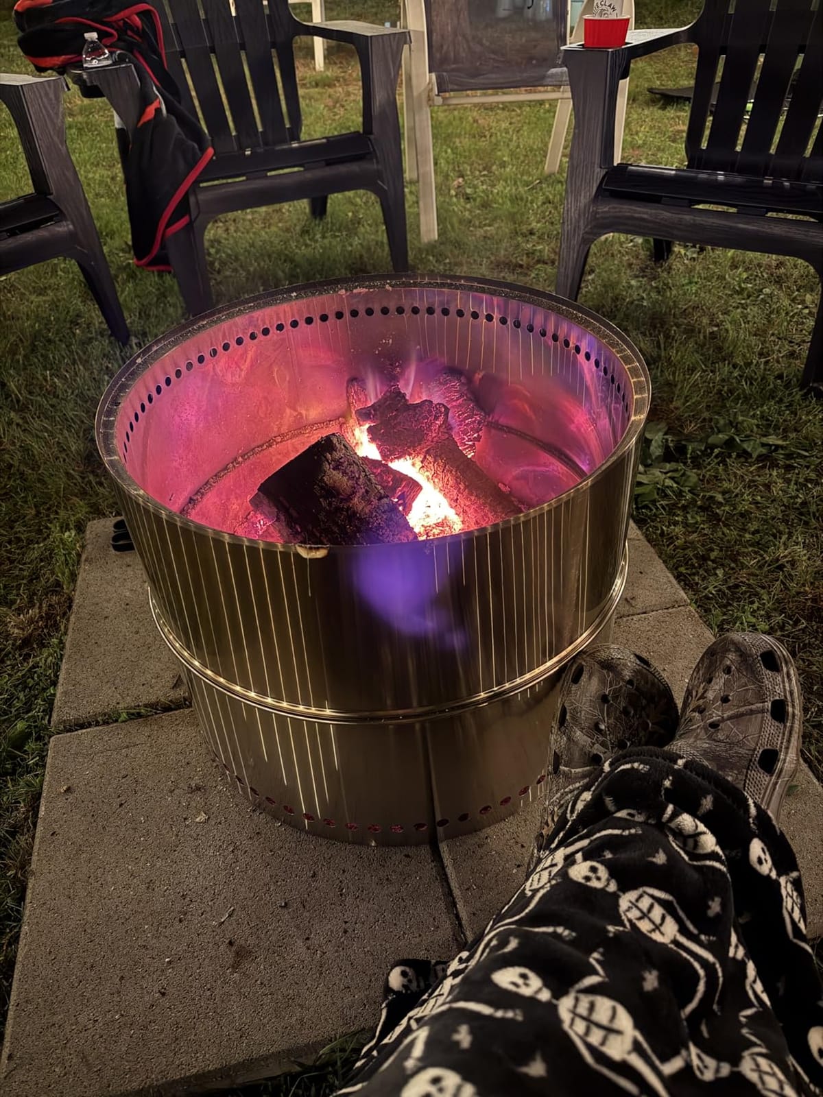 HGD 20 inch Smokeless Firepit Outdoor, Portable Smokeless Fire Pit for Camping with Travel Bag, Stainless Steel Wood Burning Stove for Backyard & Patio, Easy Setup & Compact Storage customer photo 2