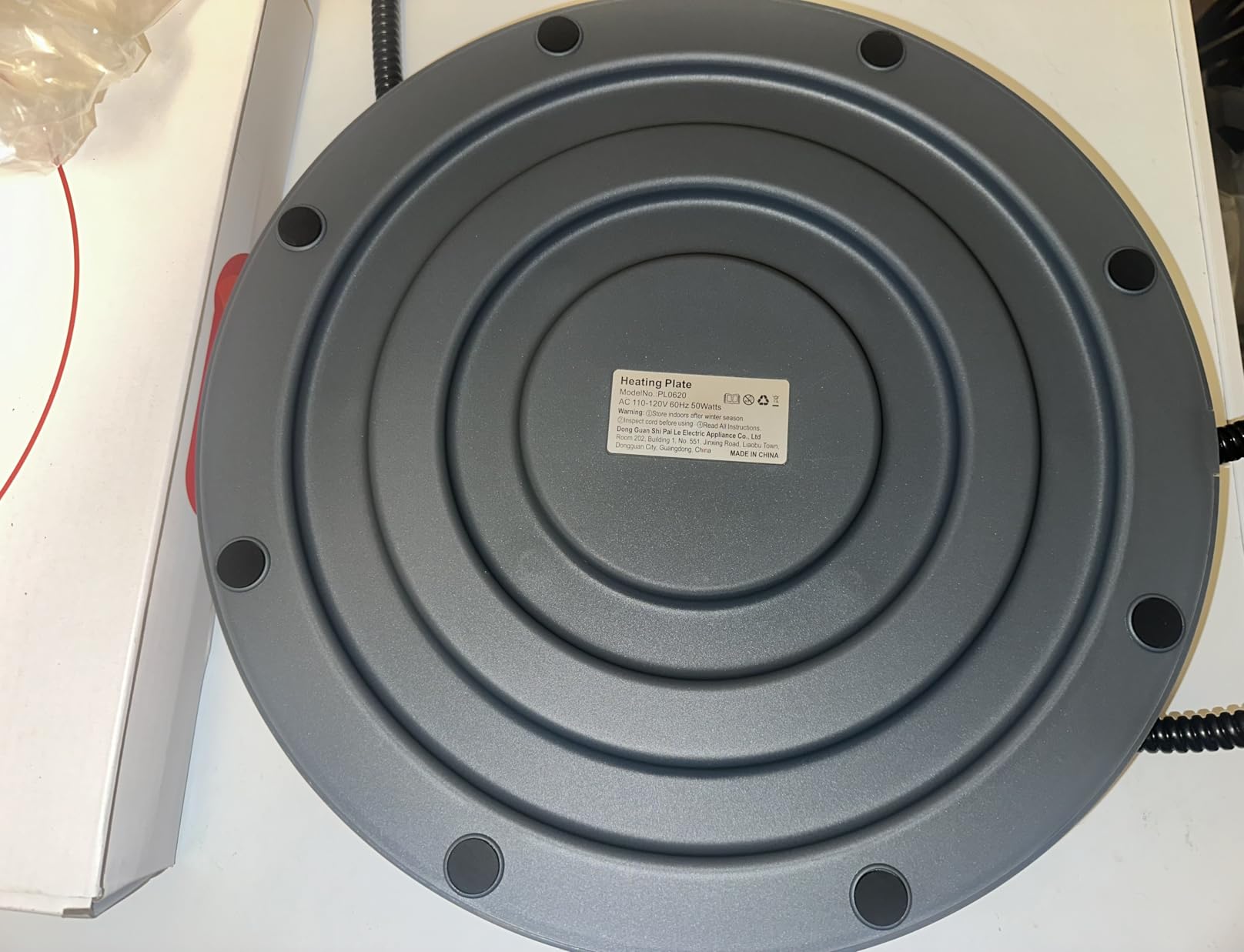 Chicken Water Heater, 13'' Heated Base for Metal Plastic Poultry Founts Waterer 3-5 Gallons, Poultry Water Heater Base for Chicken Turkey Goose Duck Pigeon Drinker in Winter Grey customer photo 2