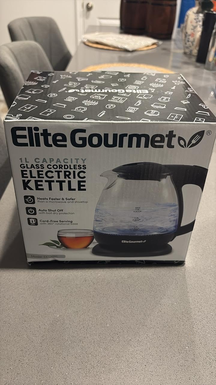 Elite Gourmet EKT3001 1L Digital Kettle, 304 Stainless Steel, Matte Black customer photo 1
