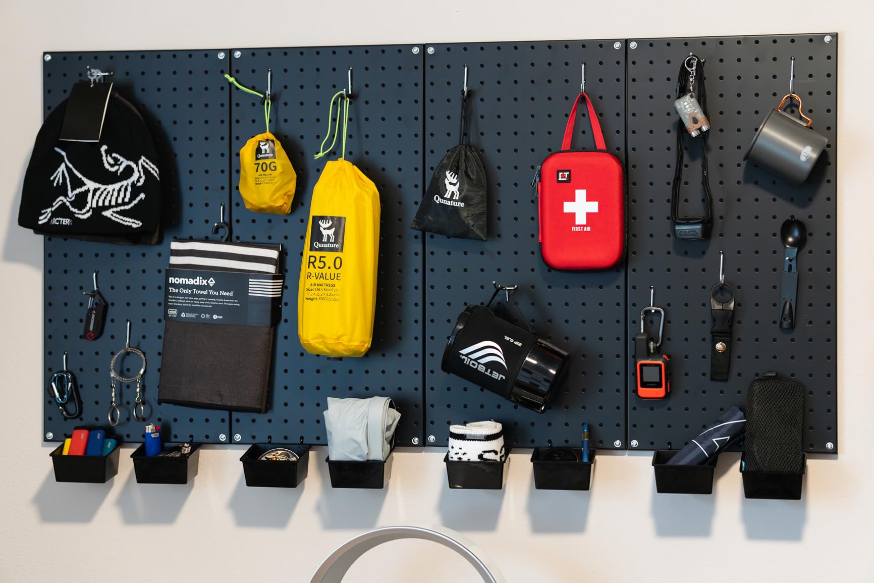 INCLY 158PCS Black Metal Pegboard Wall Organizer 48x24 Inch customer photo 1