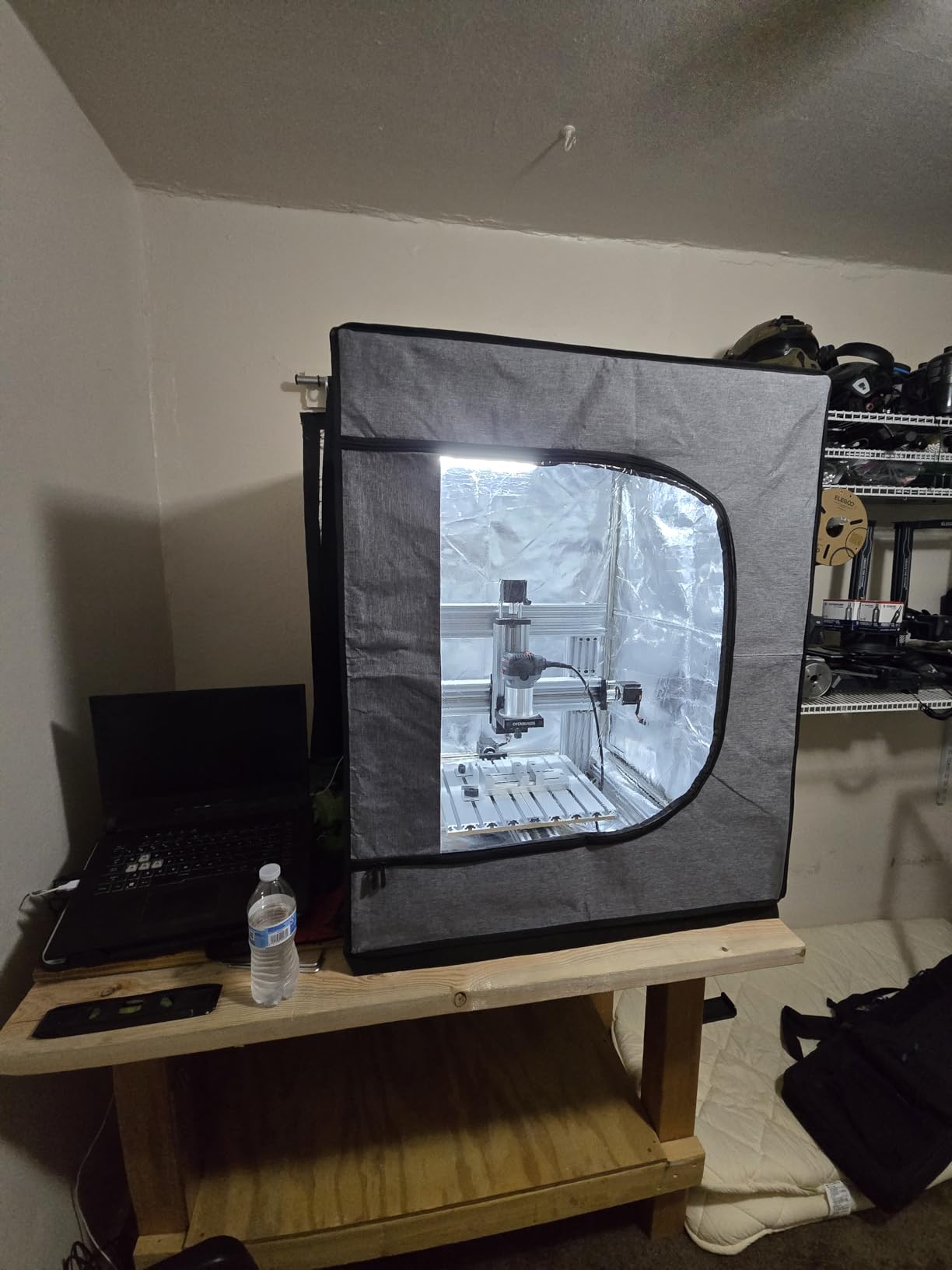Large 3D Printer Enclosure 29.5W*29.5L*35.4H Inches Shield Cover Resin 3D Printer Fireproof Tent Filament Dryer Dust Cover Compatible with Bambulab X1 P1P P1PS, Ender 3 Ender 5 Plus customer photo 1