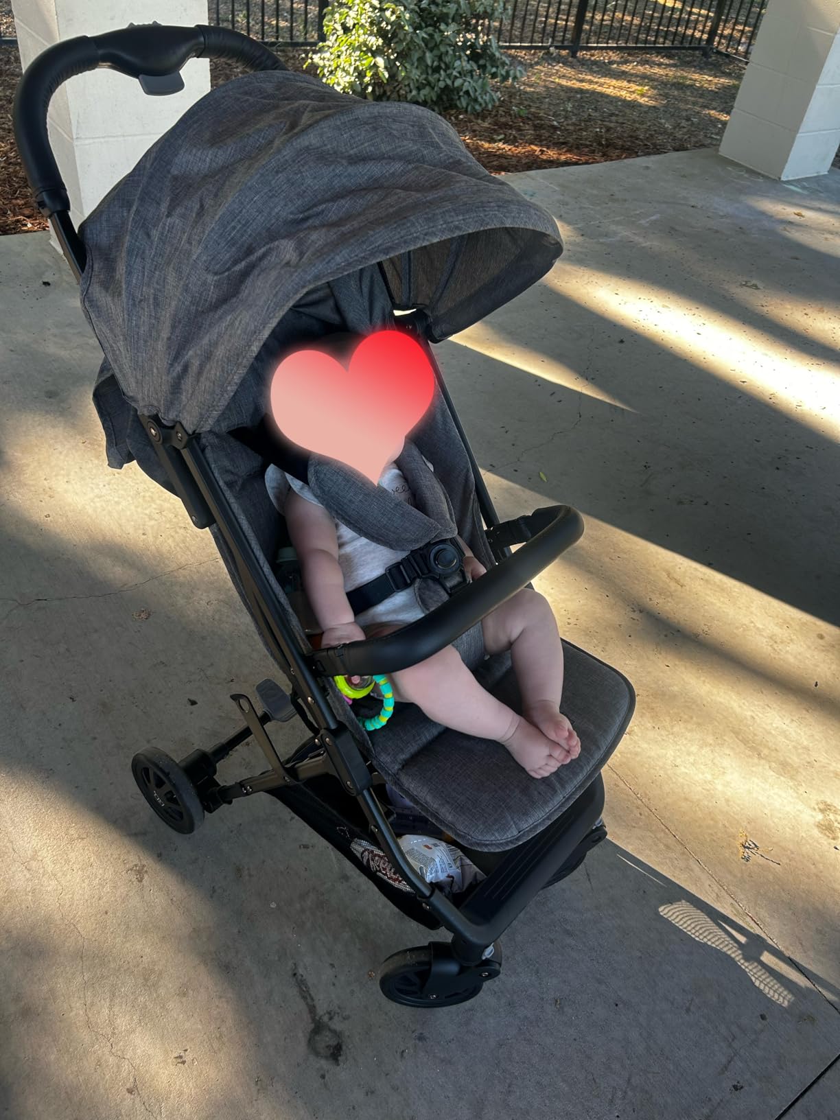 Lightweight Travel Stroller for Baby & Toddlers - Easy Fold & Compact Stroller with Canopy, Storage Basket, Multi-Position Recline & Convenient One-Hand Fold (Grey) customer photo 1