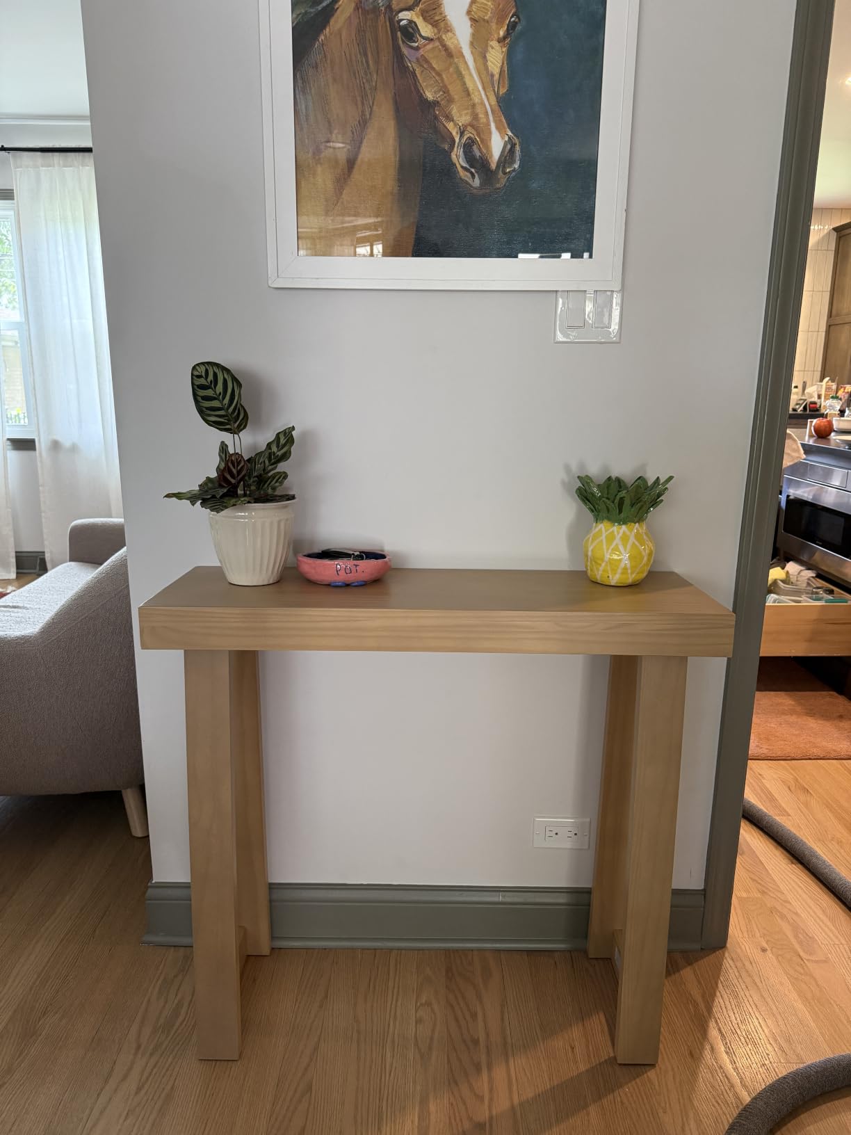 Plank+Beam Classic Console Table, 46 Inch, Blonde customer photo 2