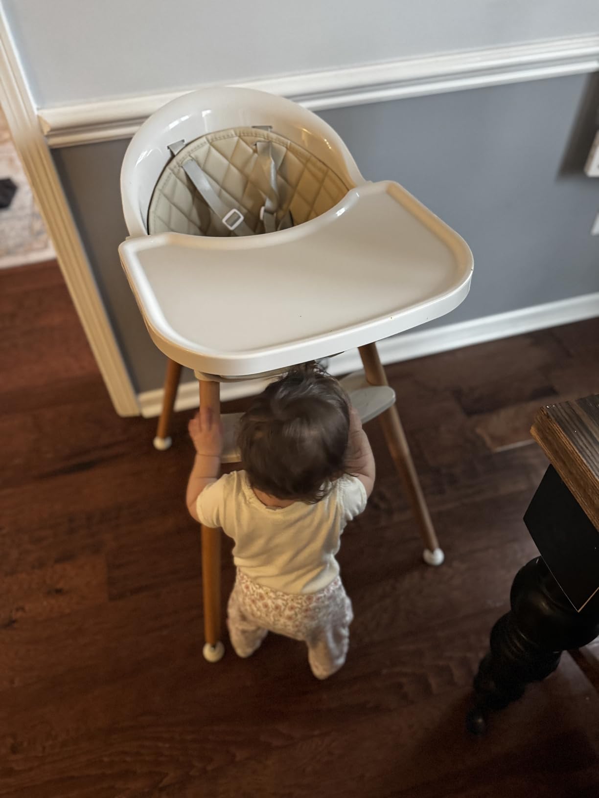 Fodoss 3-in-1 Wooden High Chair for Babies and Toddlers,Convertible Easy Clean Infant Highchair,Modern Design Silla para Comer De Bebe customer photo 1