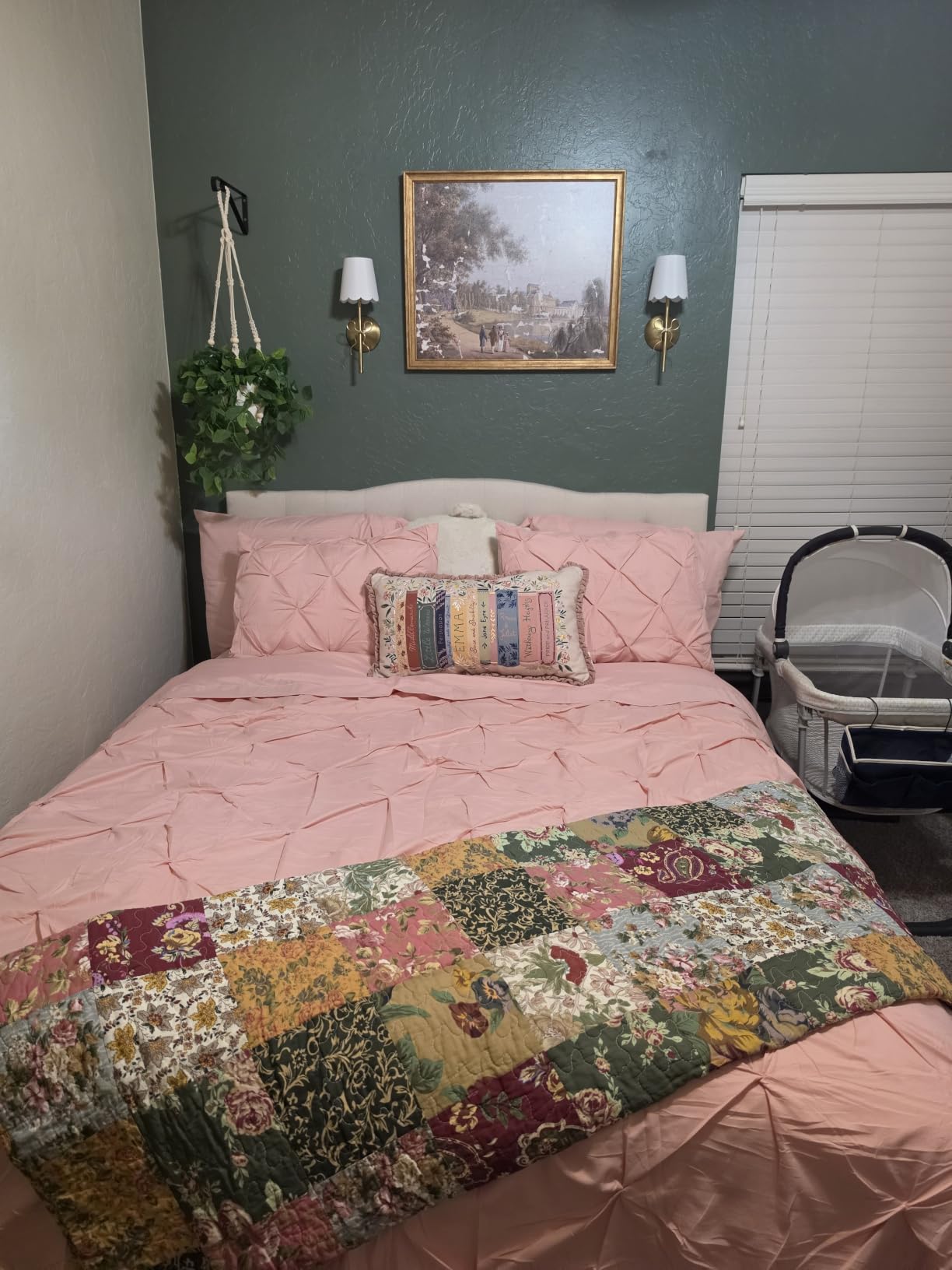 Tufted Headboard Queen Size, Solid Wood Adjustable Height Head Board, Beige | Upholstered Queen Headboard Only with Durable Solid Wood Legs, Adjustable Height 37-51 in, Fabric Button Diamond HeadBoards customer photo 1