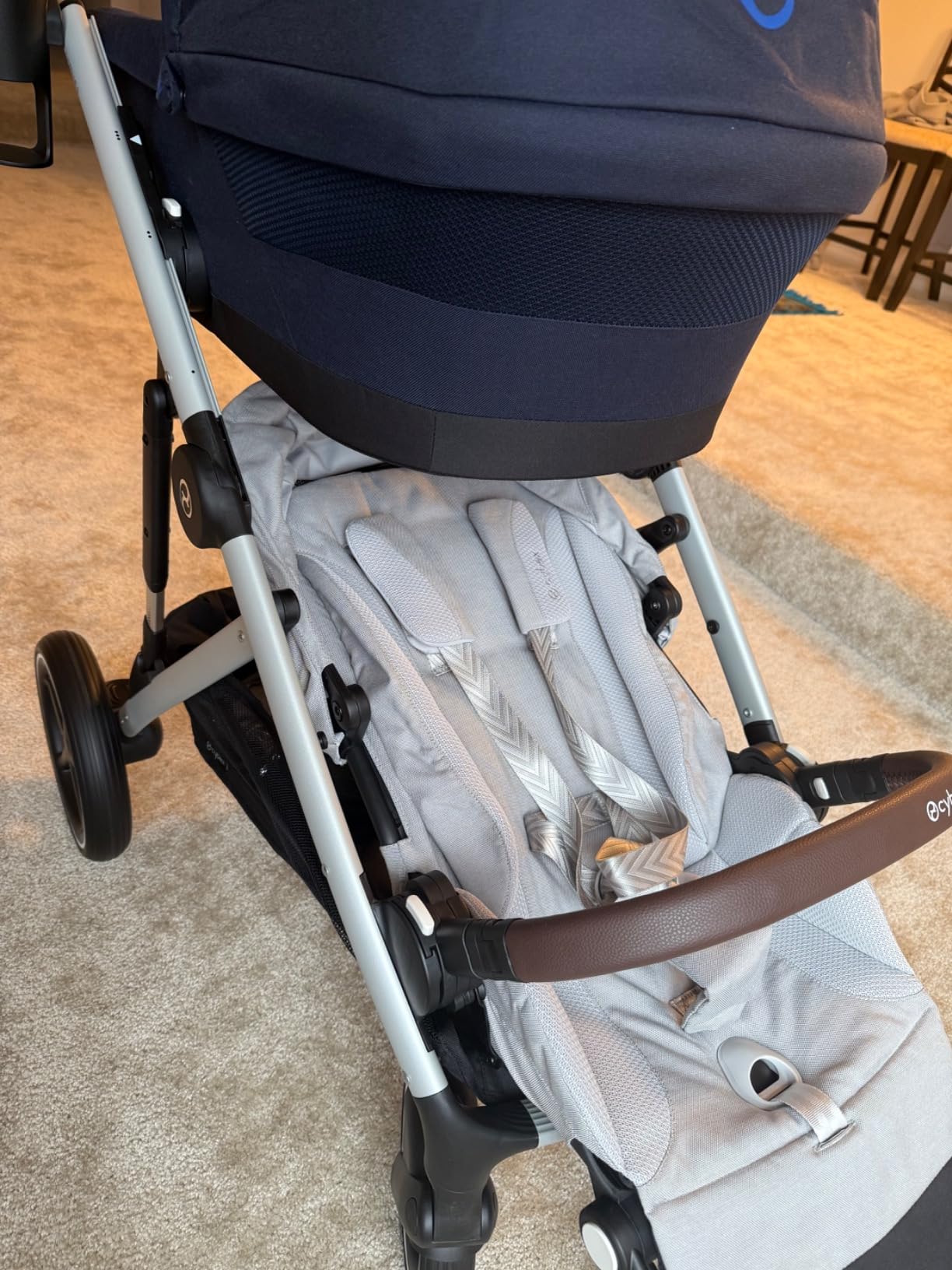 Cybex Gazelle S All-in-One Toddler and Baby Stroller with Over 20 Modular Configurations, Ergonomic Near-Flat Recline, Shopper Basket, and Compact Fold, Moon Black, Black Frame customer photo 1