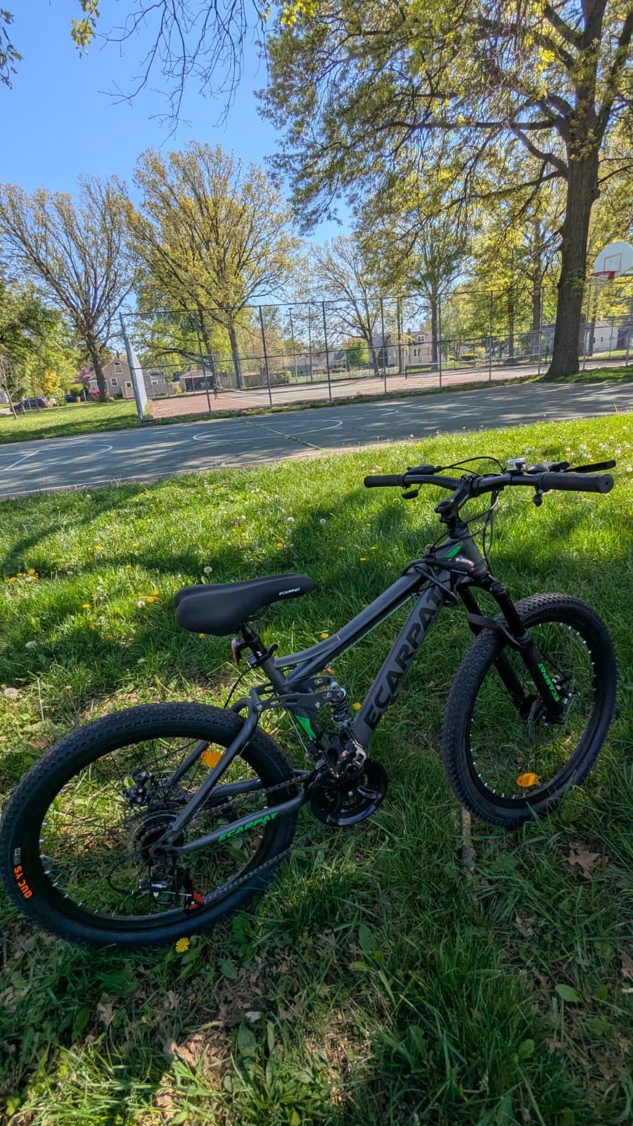 Ecarpat 24/26 Inch Wheel Mountain Bike, 21 Speed MTB Bike with Full Suspension, Steel Frame and Dual Disc Brakes, Adult Mens Outdoor Cycling Mountain Bicycle customer photo 1