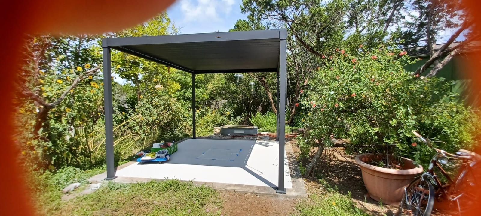 MIRADOR 80S Louvered Pergola 10' x 20', Modern Style with Adjustable Louvers and Integrated Drainage System for Deck Garden Yard, Easy Installation, Plus Size, Charcoal customer photo 1