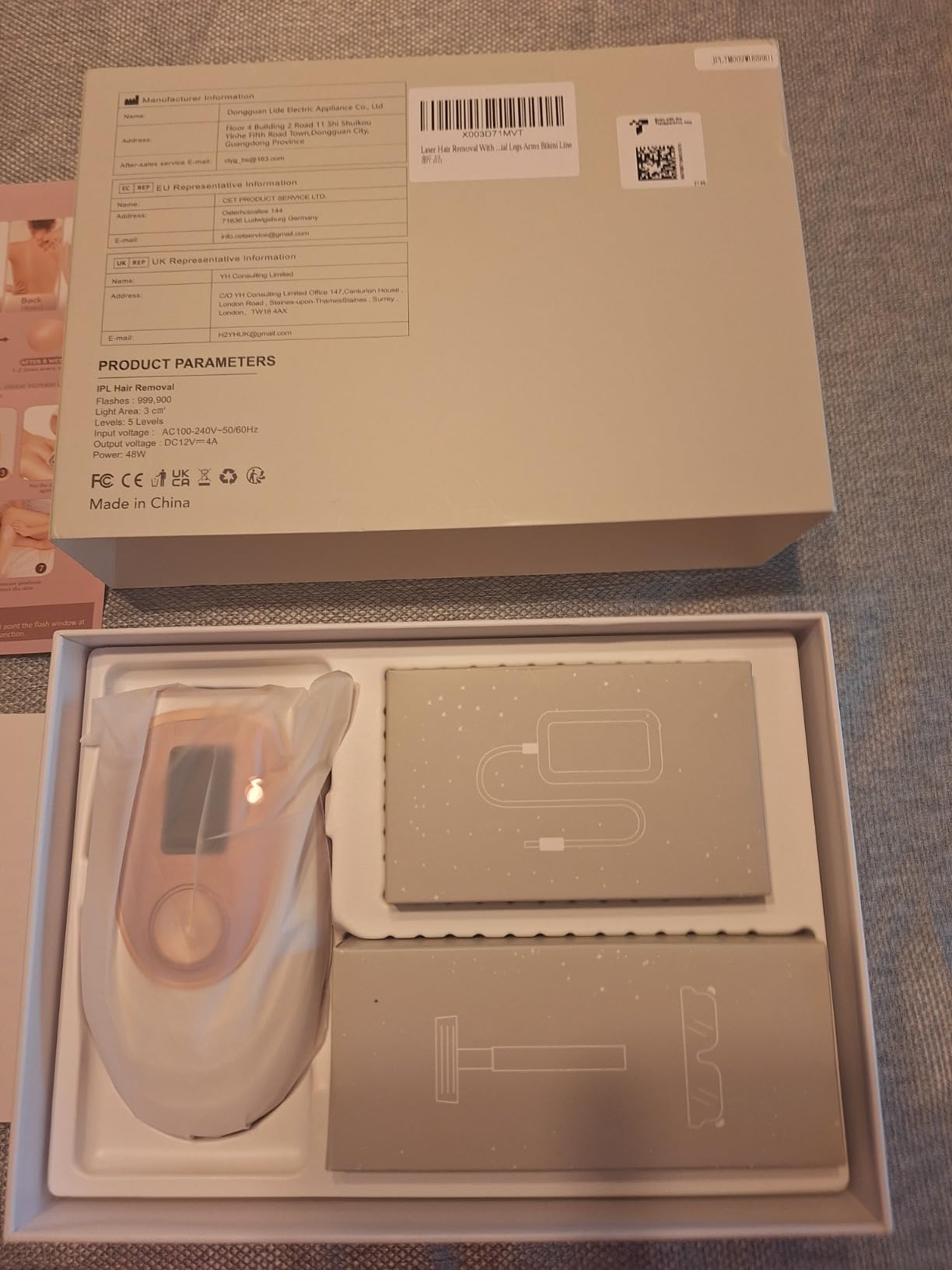 LYSMOSKI Laser Hair Removal, IPL Hair Removal with Ice-Cooling System for Painless & Long-Lasting Result, Safe At-Home Hair Remover Device for Armpits Back Legs Arms Face Bikini Line, Rose Gold customer photo 2