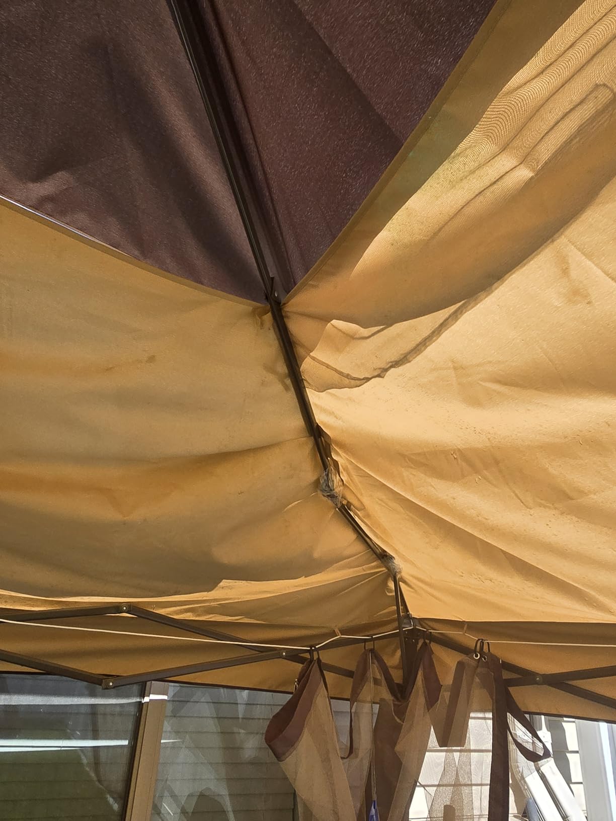 Yaheetech 11x11 Pop Up Gazebo Double-Tier Canopy Tent w/Mesh Netting, Gray customer photo 1
