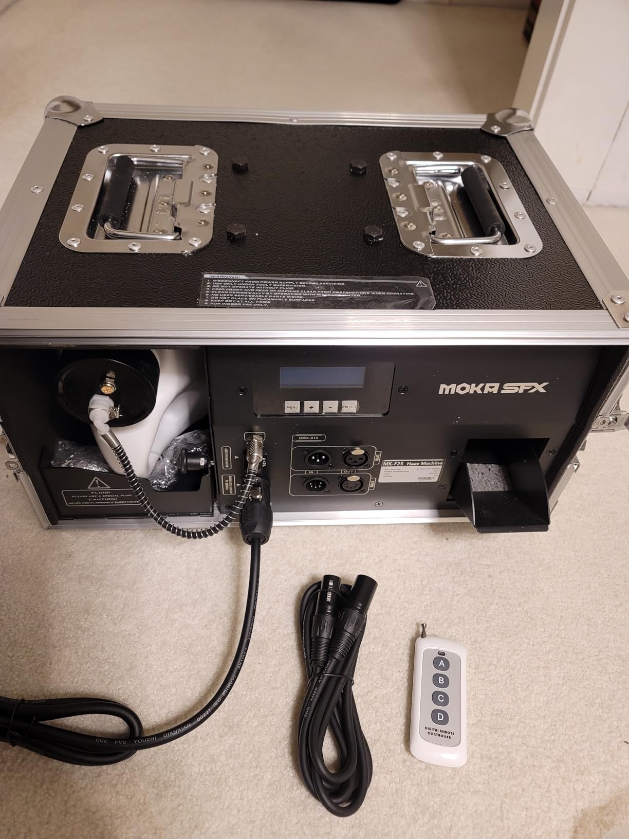 Moka Water-Based Hazer 1200W Silent Professional Haze Machine with DMX, Remote Control, Timer & Flight Case for DJ, Stage, Theater, Nightclub, Wedding, Church, Concert & Live Events (Hazer) customer photo 1