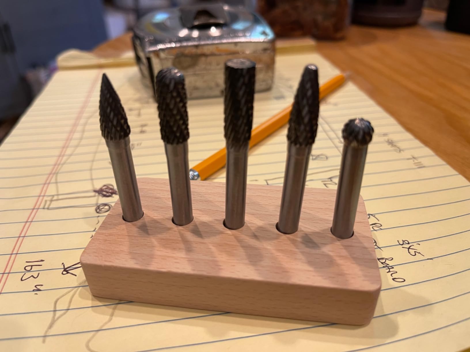Sworker 5Pcs Carbide Burr Set 1/4 Shank w/Clear Box Head Dia 8mm Die Grinder Bits Rotary Tools Attachment Kit Rasp File Accessories Metal Wood Stone Steel Grinding Deburring Cutting Porting Carving customer photo 2