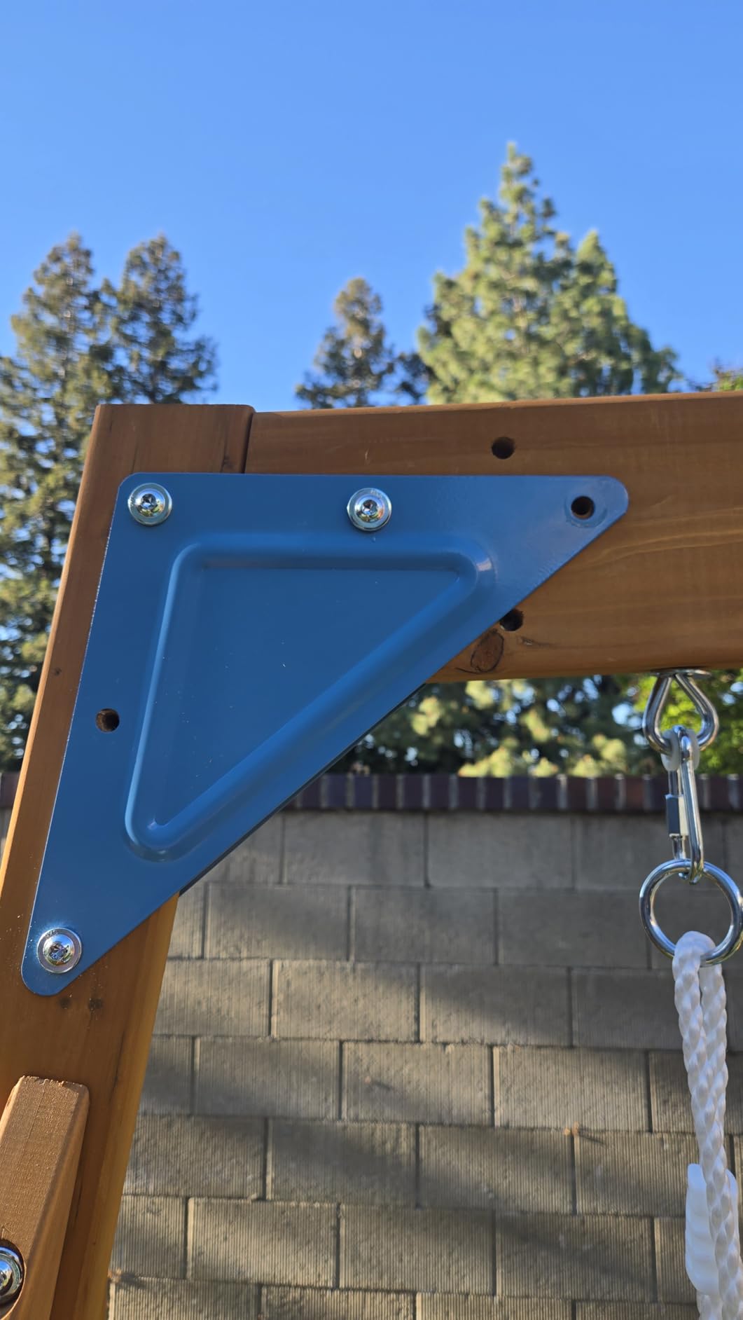 ROBOTIME Wooden Swing Set for Backyard, All-in-One Kids Playset, Ages 3-10 customer photo 1