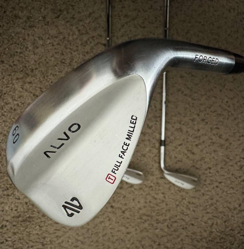 ALVO GOLF - Premium Full Face Golf Wedges, Golf Wedge Set and Singles, 3 Wedges 52/56/60/70 Degree,Lob,Gap,Sand Golf Club for Men, Premium Grip, Right Hand, max Spin customer photo 1