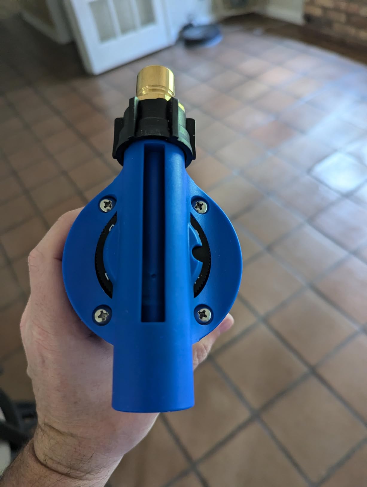 anngrowy Car Wash Foam Gun Soap Car Wash Foam Cannon for Garden Hose Foam Sprayer Car Wash Soap Foam Gun Hose Foam Cannon Blaster Hose Foam Cannon Gun Quick Connector to Any Garden Hose (Blue) customer photo 1