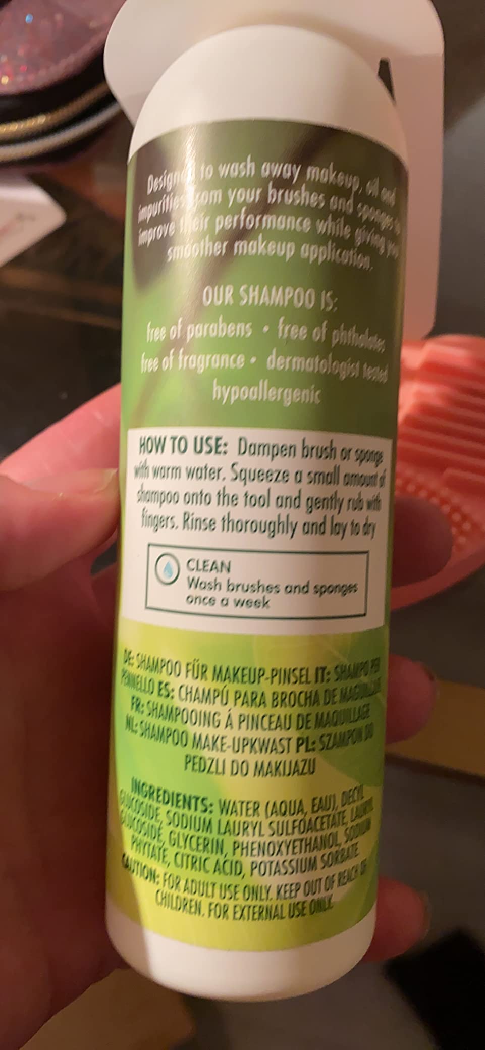 EcoTools XL Makeup Brush Cleanser, Sponge Shampoo, Fragrance-Free, 16 Fl Oz customer photo 2