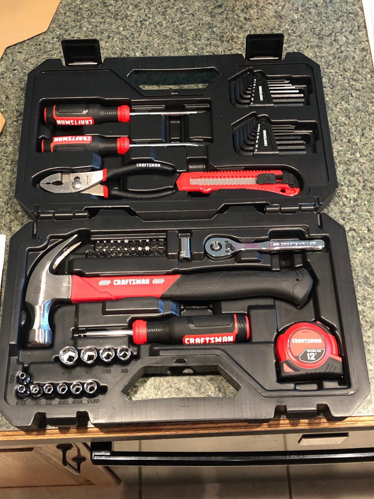 CRAFTSMAN 57 Piece Mechanics Tool Set Home Tool Set, Sockets, Ratchet, Screwdrivers, Hammer, Pliers, Hex Keys, Specialty Bits Hand Tools (CMMT99447) customer photo 2