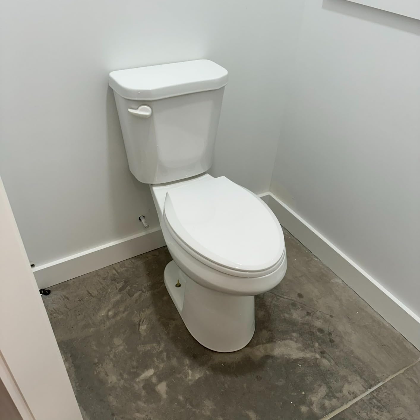 19 Inch ADA Elongated Tall Toilet for Seniors 1.28 GPF White customer photo 1